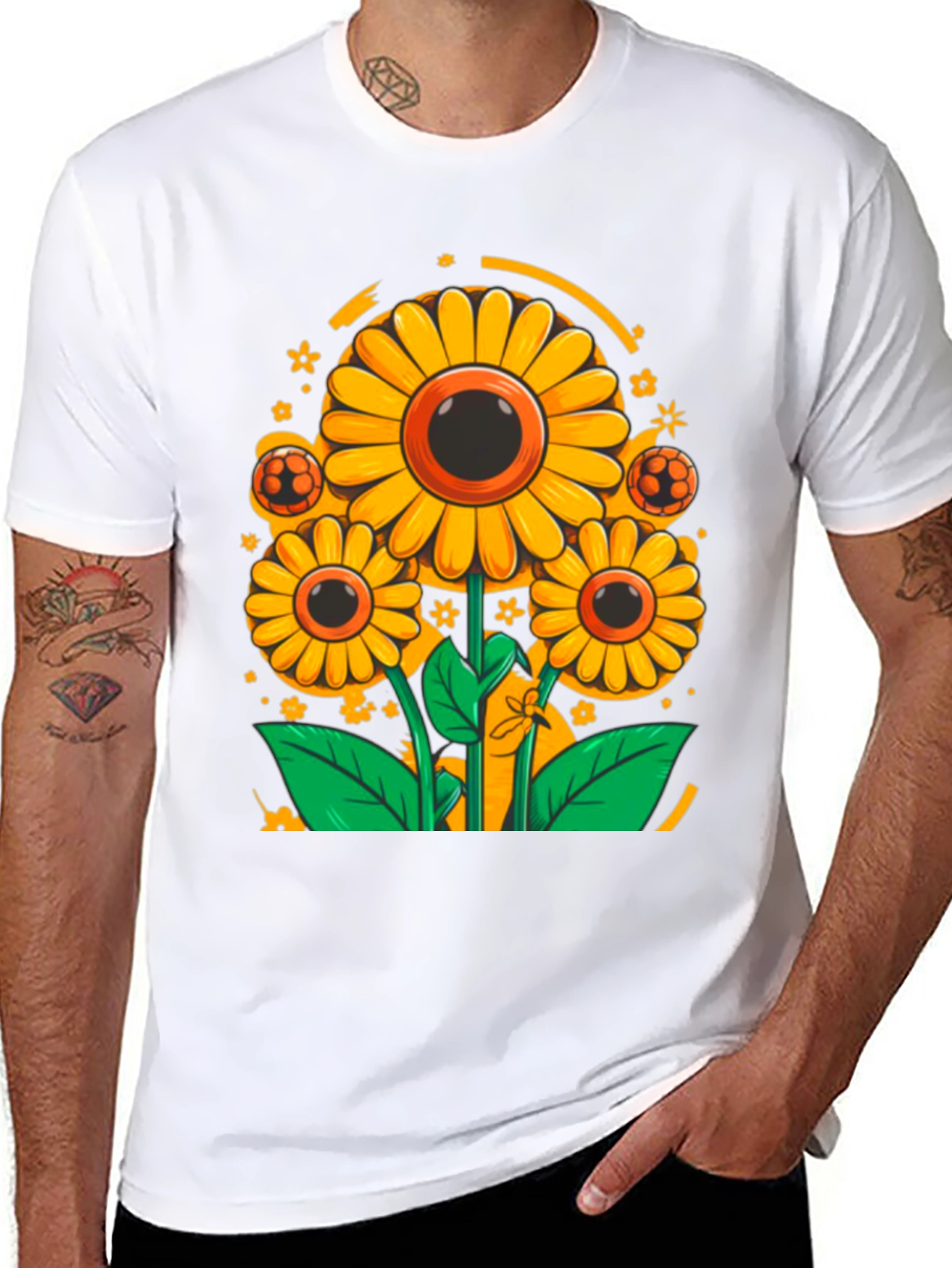 Sunflower Soccer T-Shirt - Black Graphic Tee