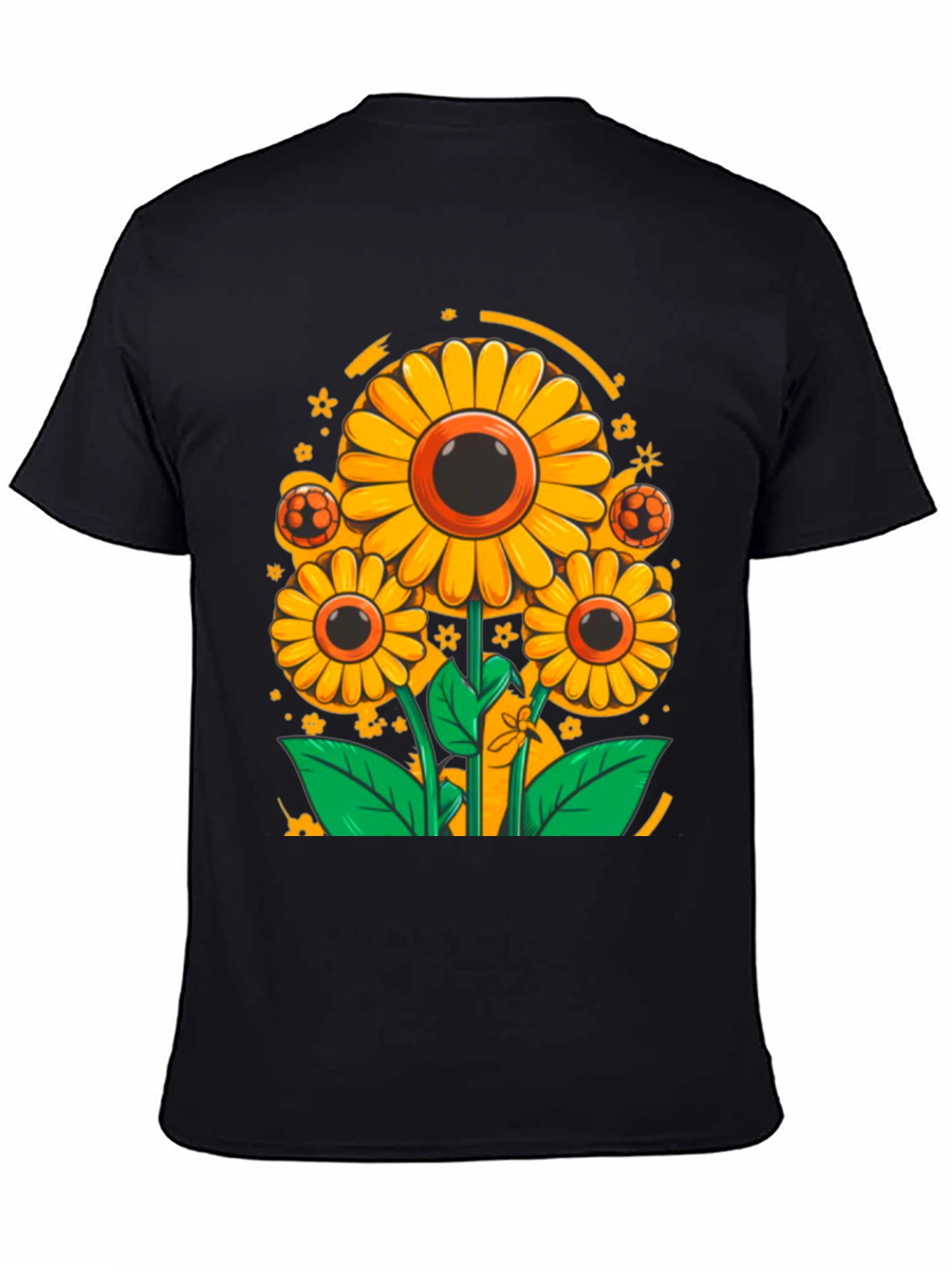 Sunflower Soccer T-Shirt - Black Graphic Tee