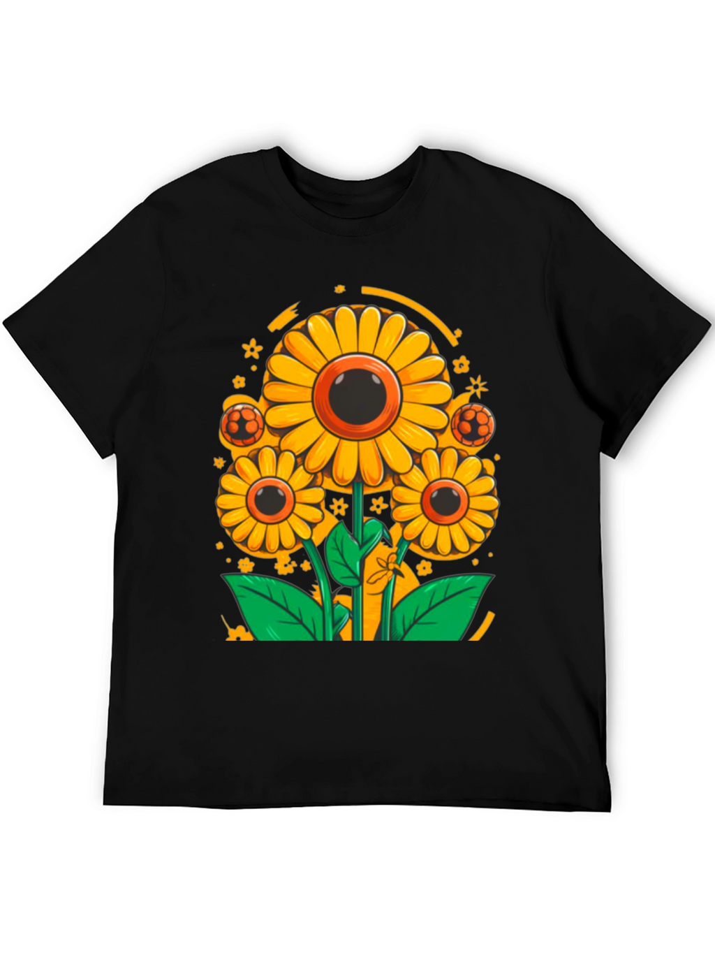 Sunflower Soccer T-Shirt - Black Graphic Tee