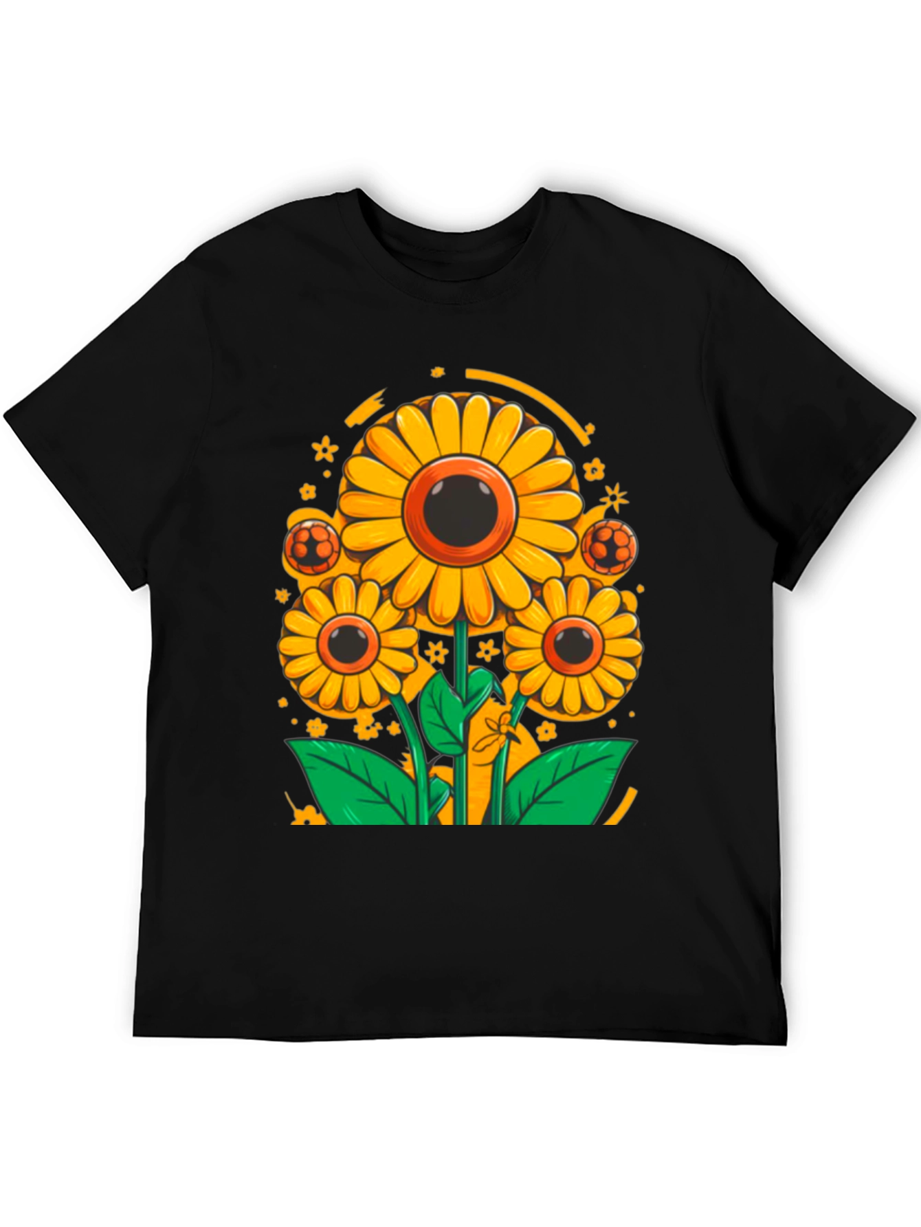 Sunflower Soccer T-Shirt - Black Graphic Tee
