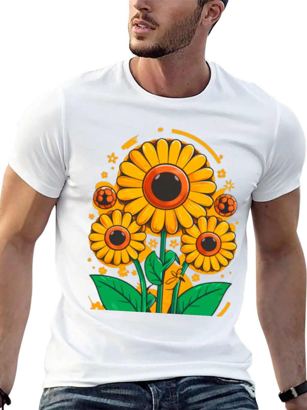 Sunflower Soccer T-Shirt - Black Graphic Tee