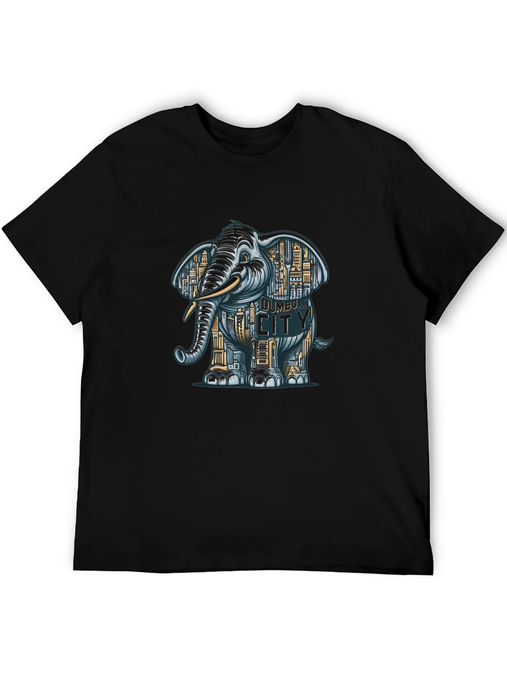 Elephant Cityscape Graphic Tee