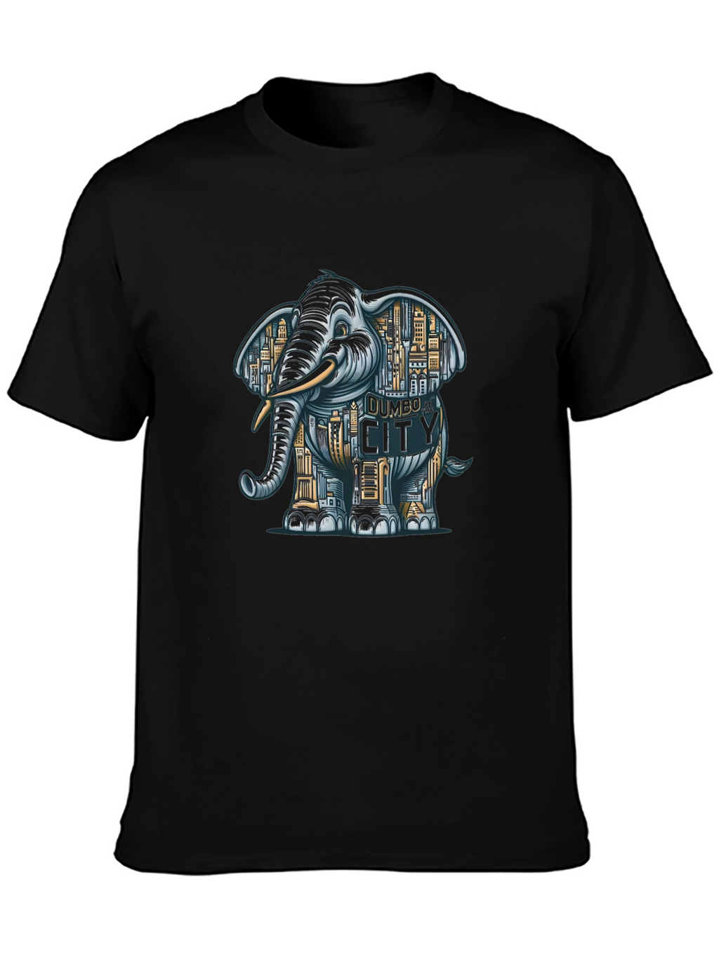 Elephant Cityscape Graphic Tee