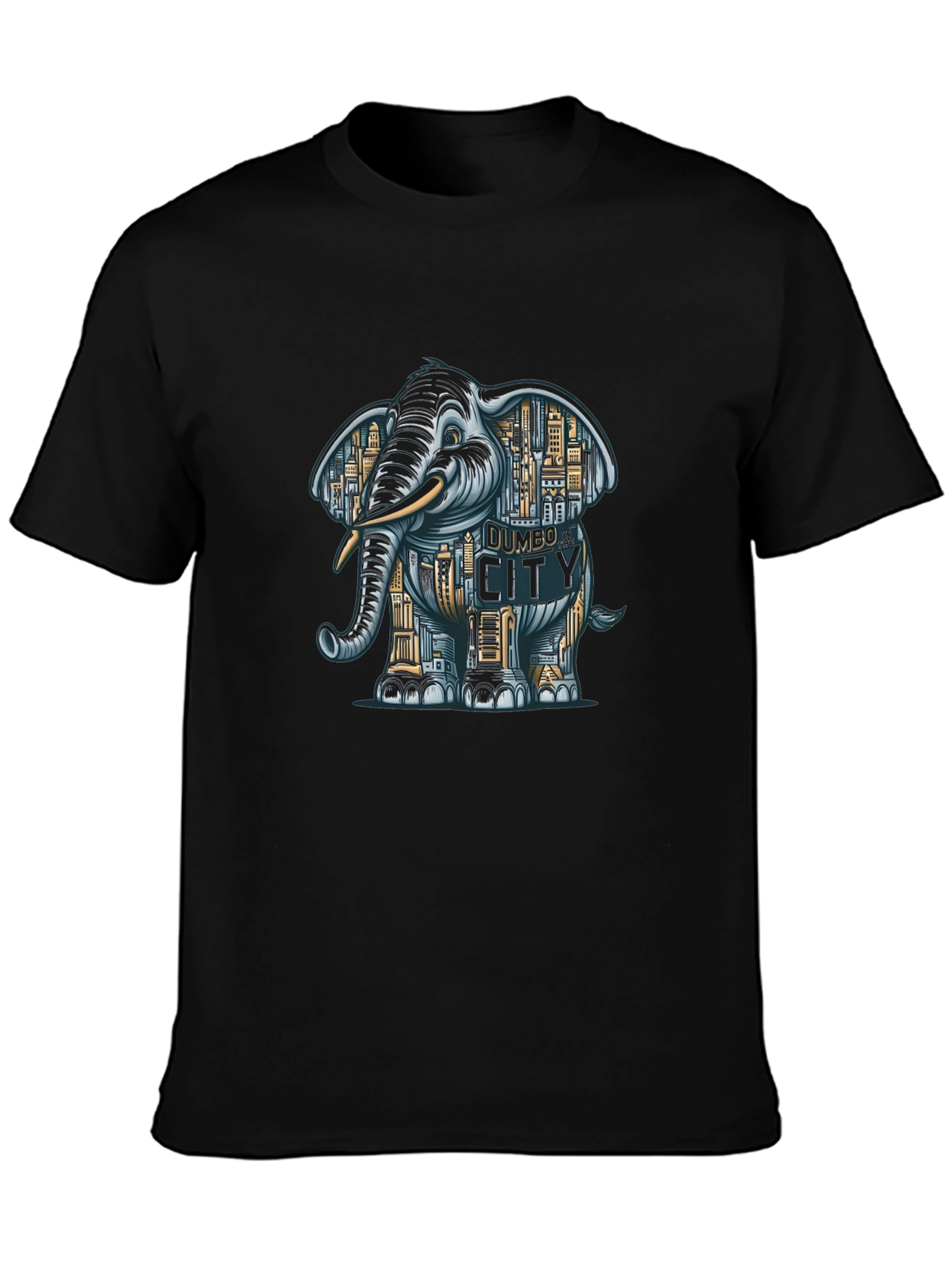 Elephant Cityscape Graphic Tee