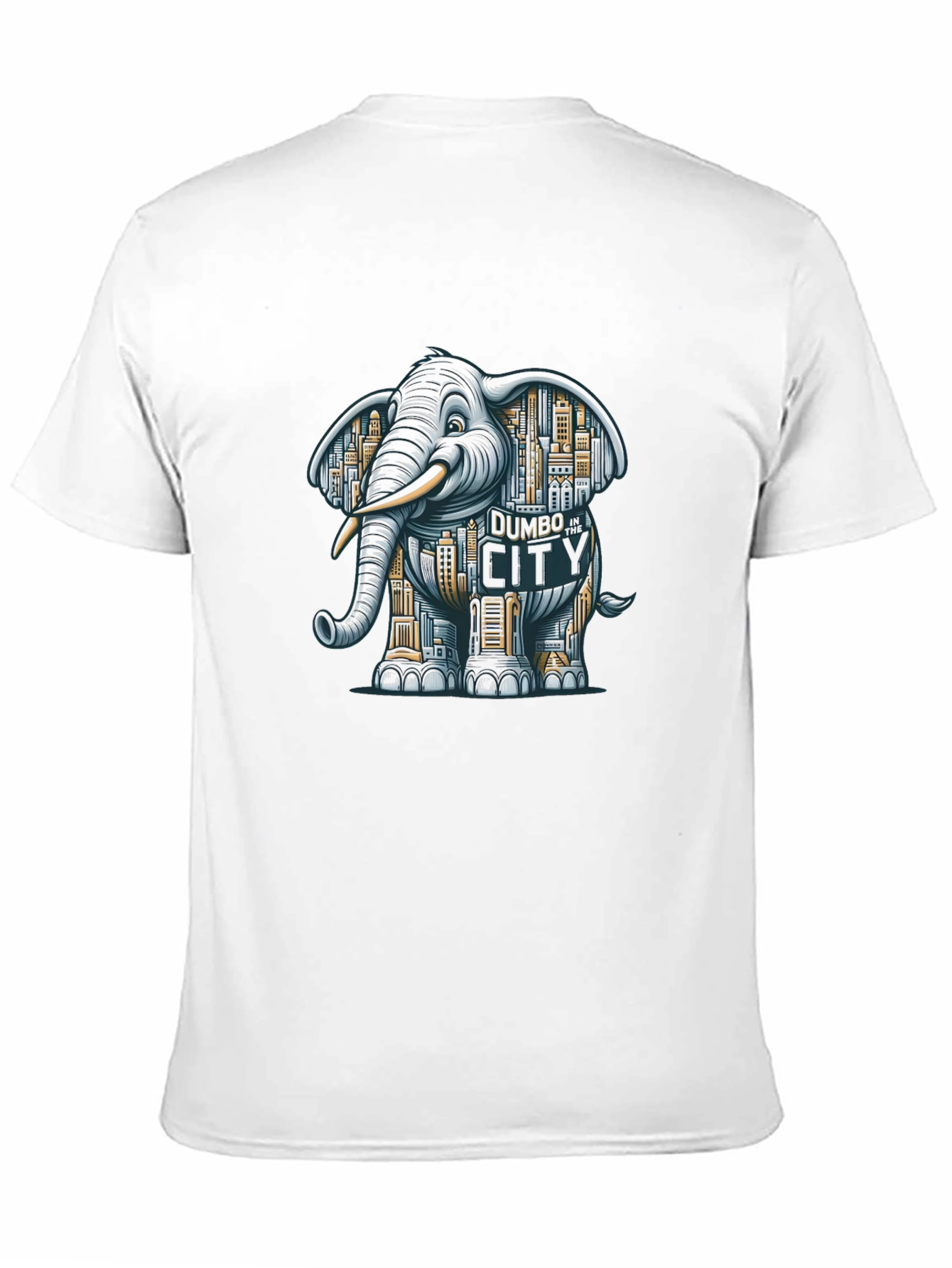 Elephant Cityscape Graphic Tee
