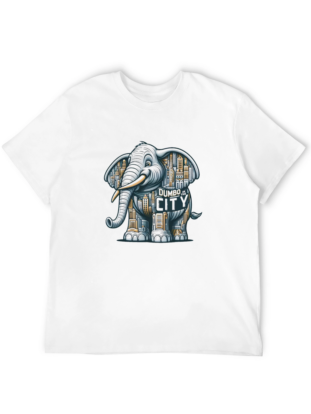 Elephant Cityscape Graphic Tee