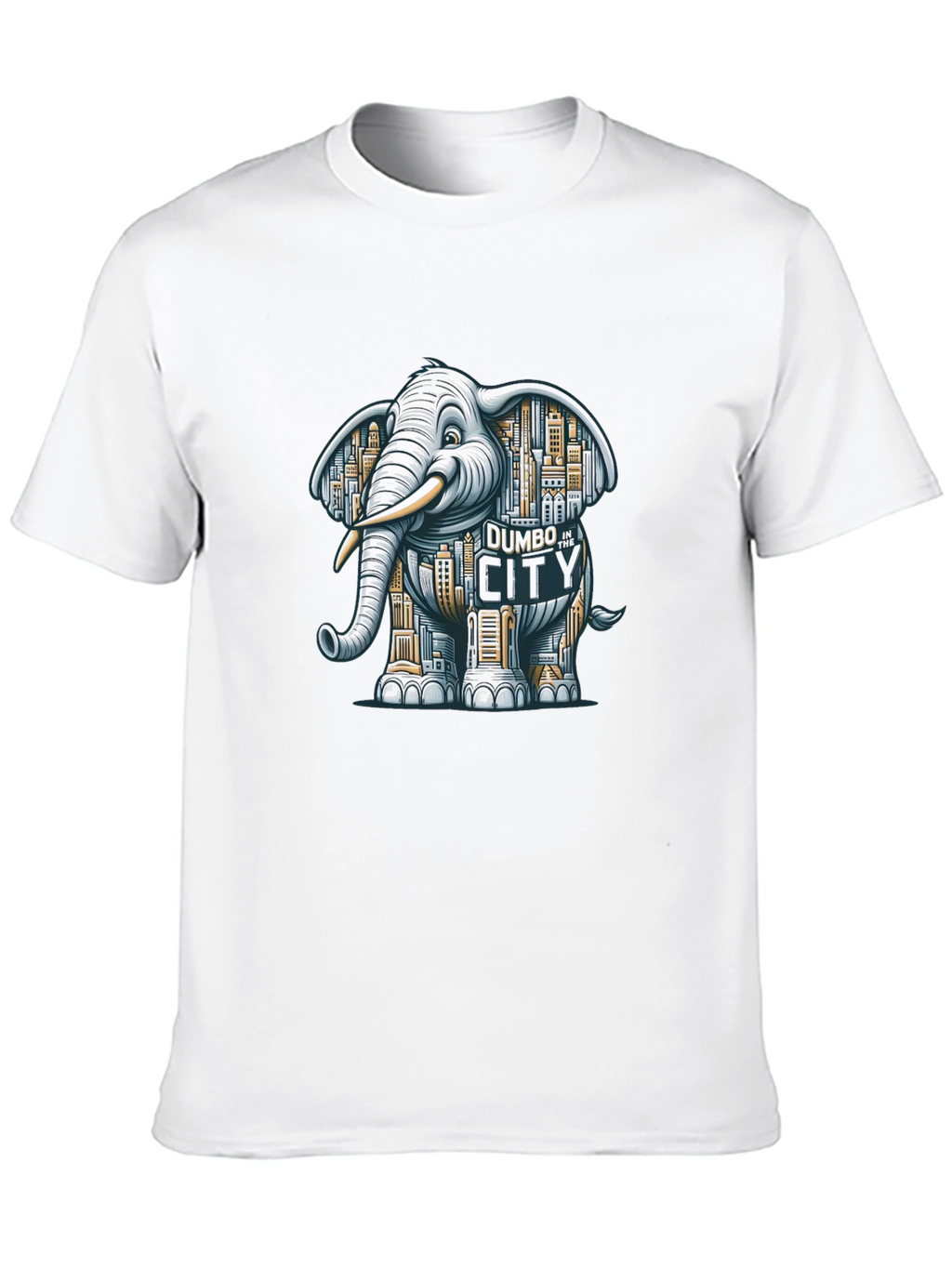 Elephant Cityscape Graphic Tee