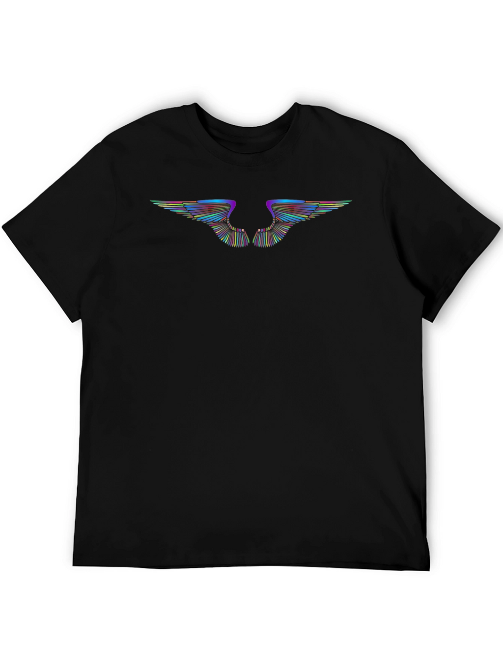 Rainbow Wings Black Tee