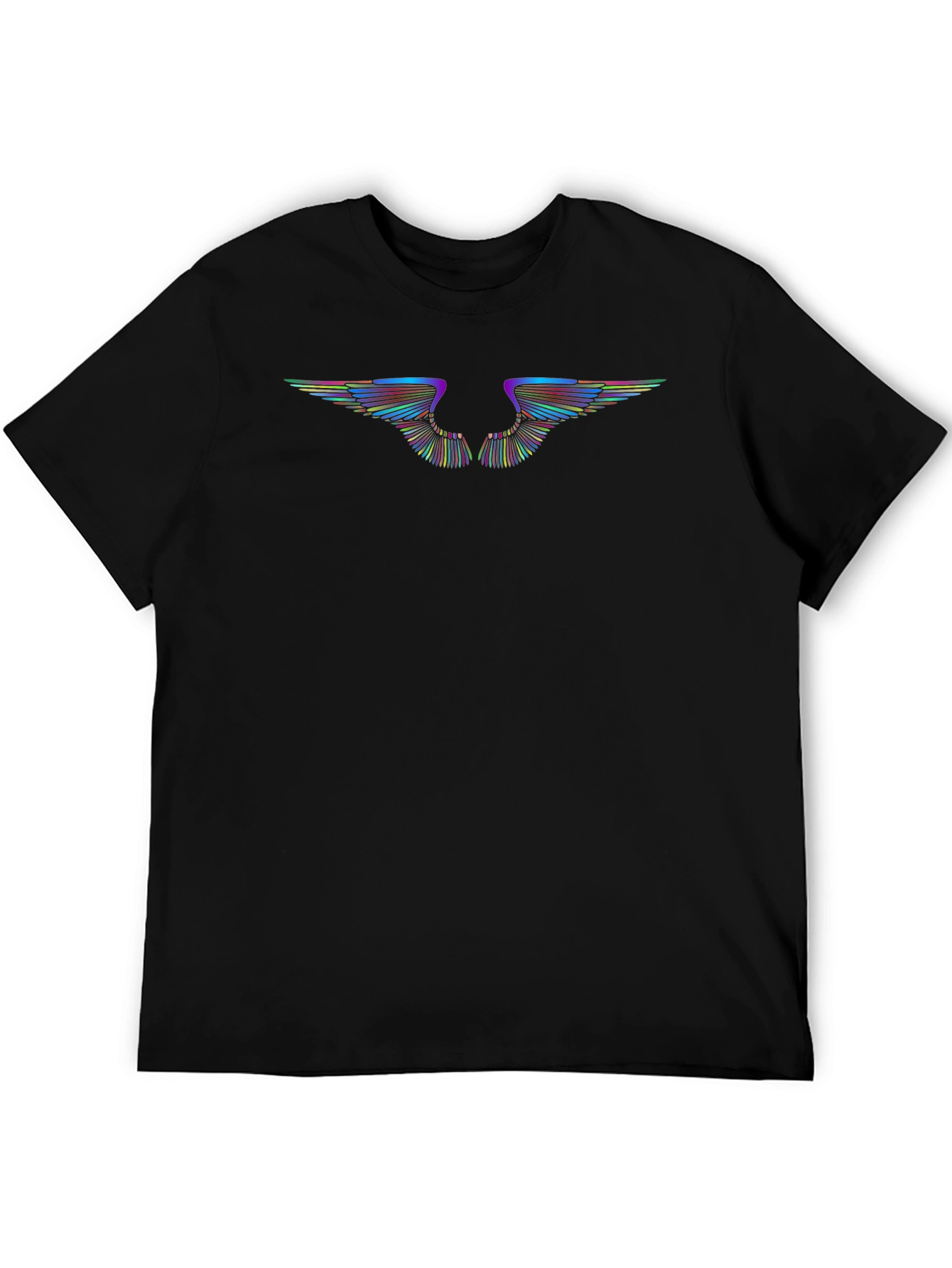 Rainbow Wings Black Tee