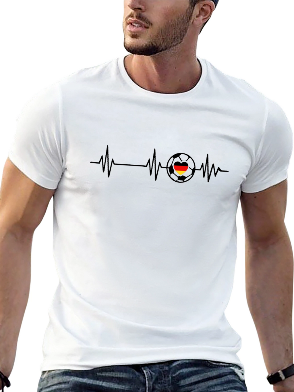Germany Soccer Heartbeat Graphic Tee