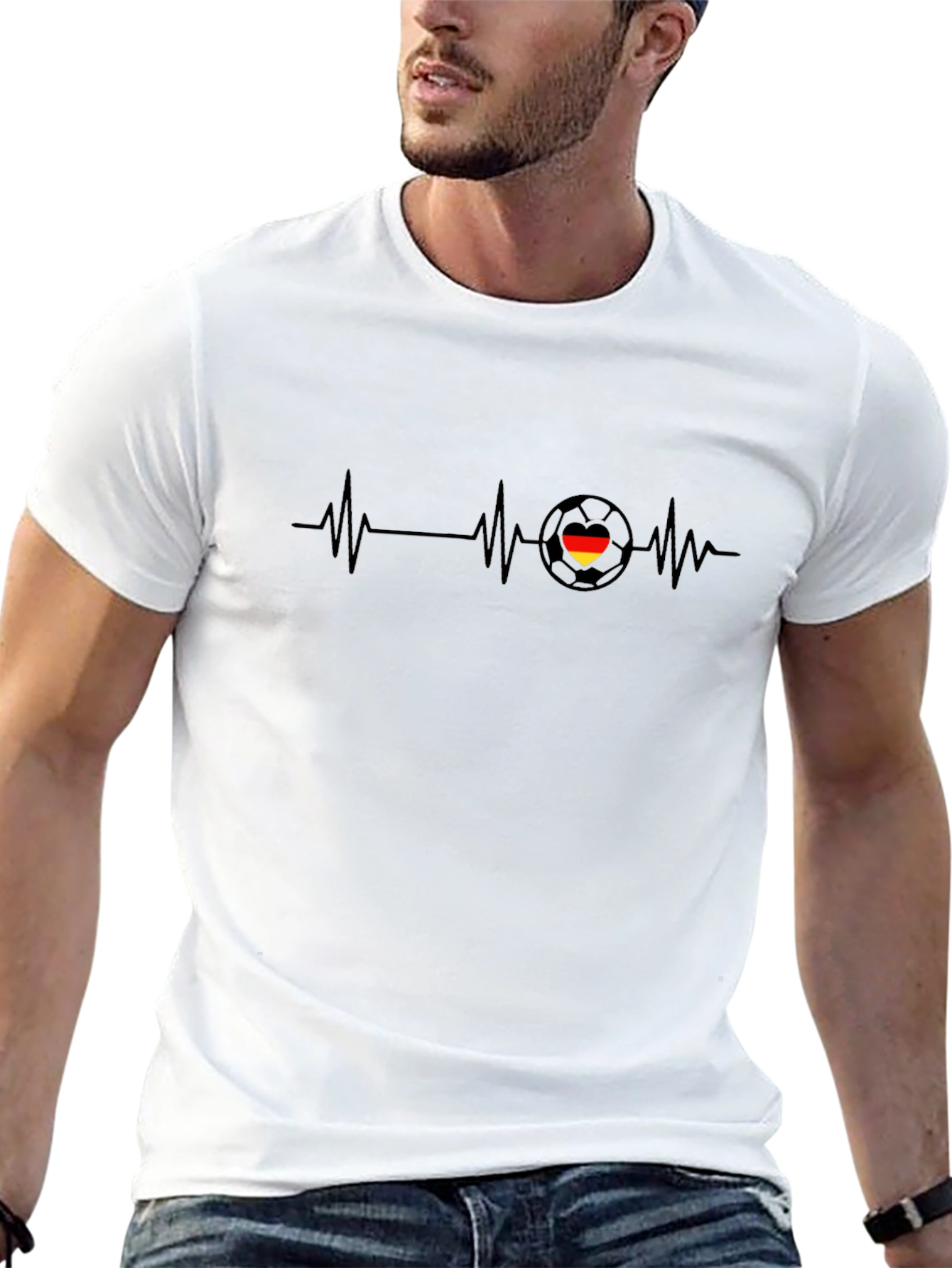 Germany Soccer Heartbeat Graphic Tee