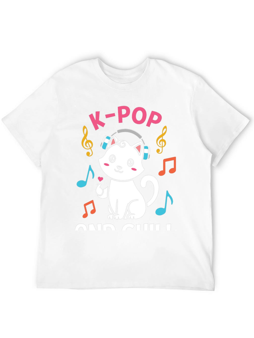 K-Pop and Chill Cat T-Shirt