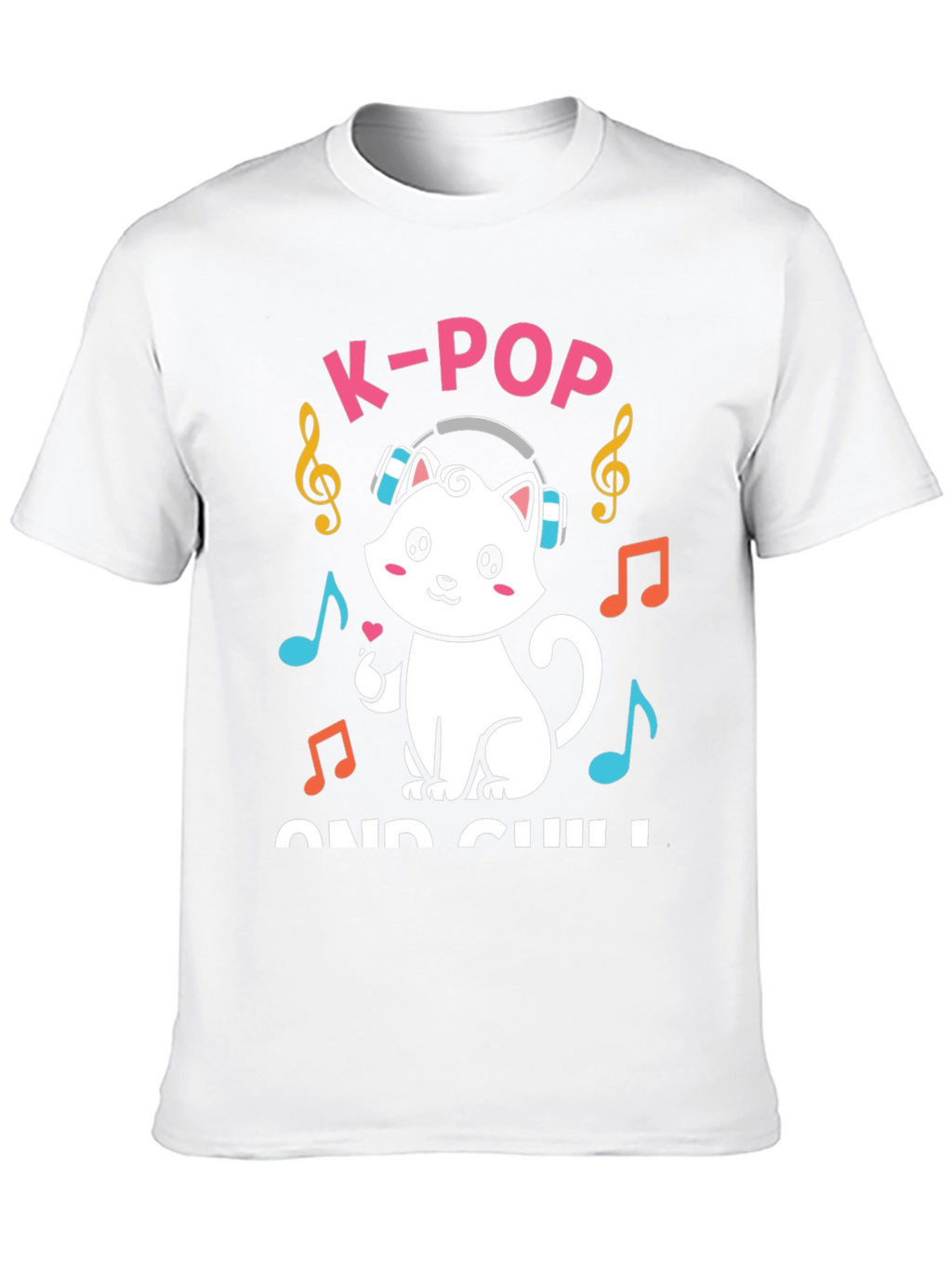 K-Pop and Chill Cat T-Shirt