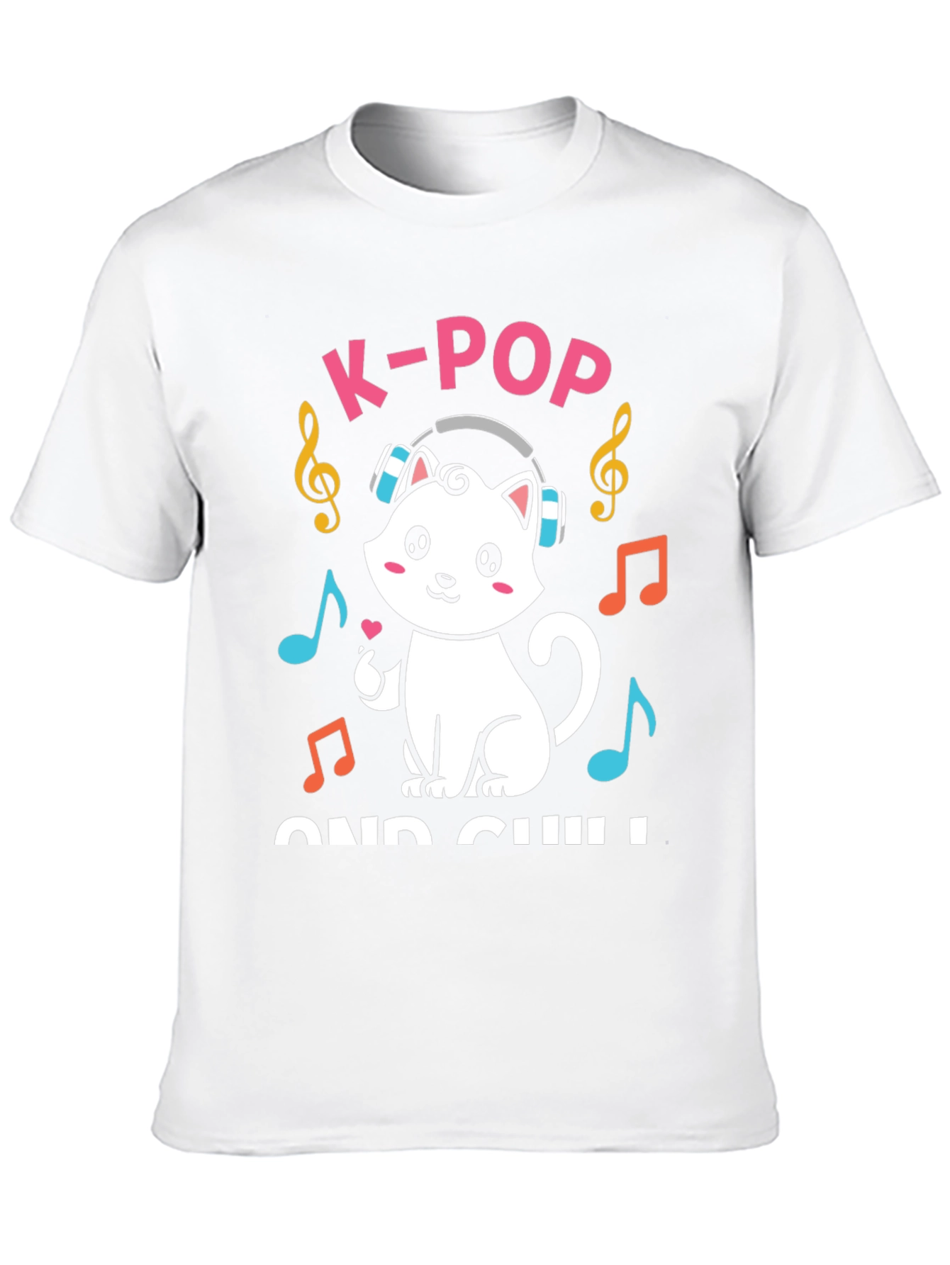 K-Pop and Chill Cat T-Shirt