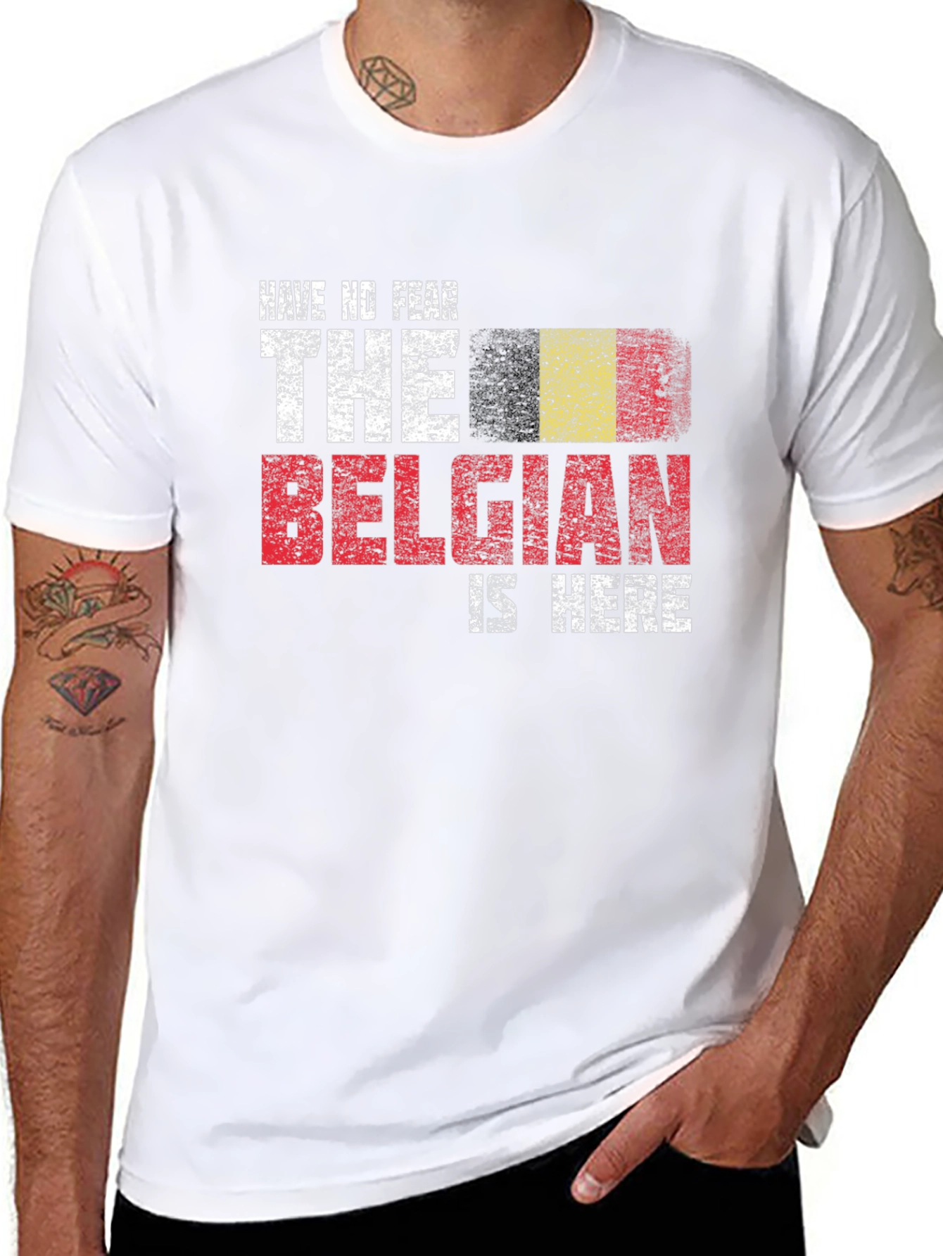 Belgian Flag T-Shirt - Have No Fear The Belgian is Here