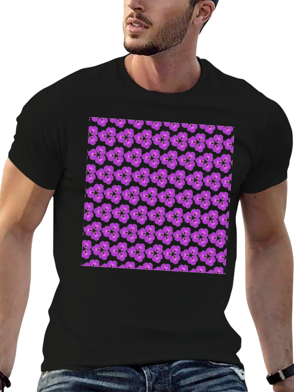 Floral Print Crew Neck T-Shirt