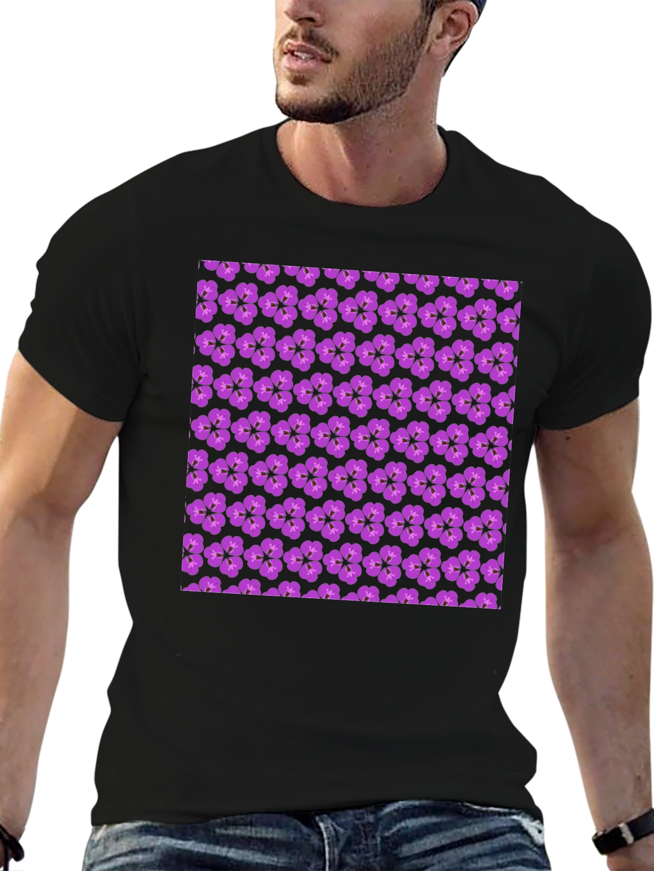 Floral Print Crew Neck T-Shirt