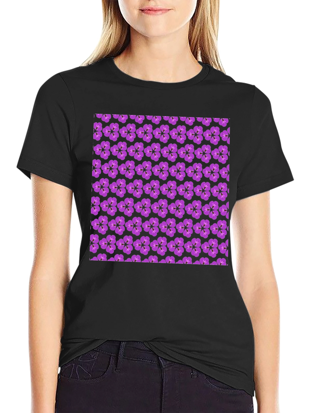 Floral Print Crew Neck T-Shirt