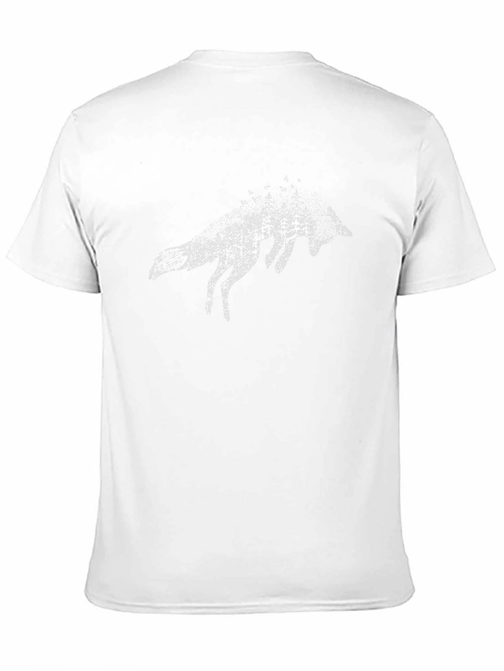 Mens Black Wolf & Forest Graphic Tee