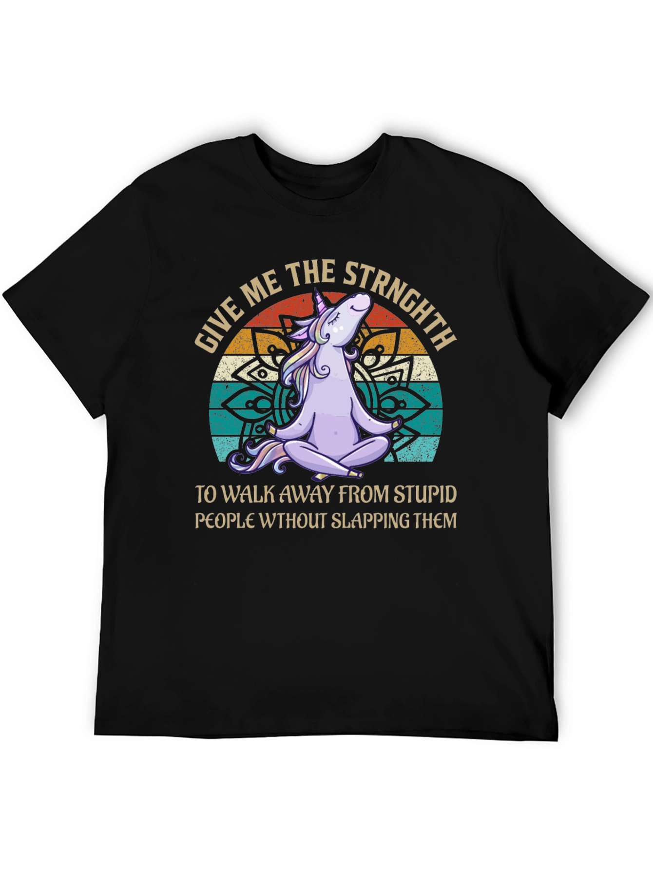 Unicorn Yoga T-Shirt - Give Me Strength Funny Tee