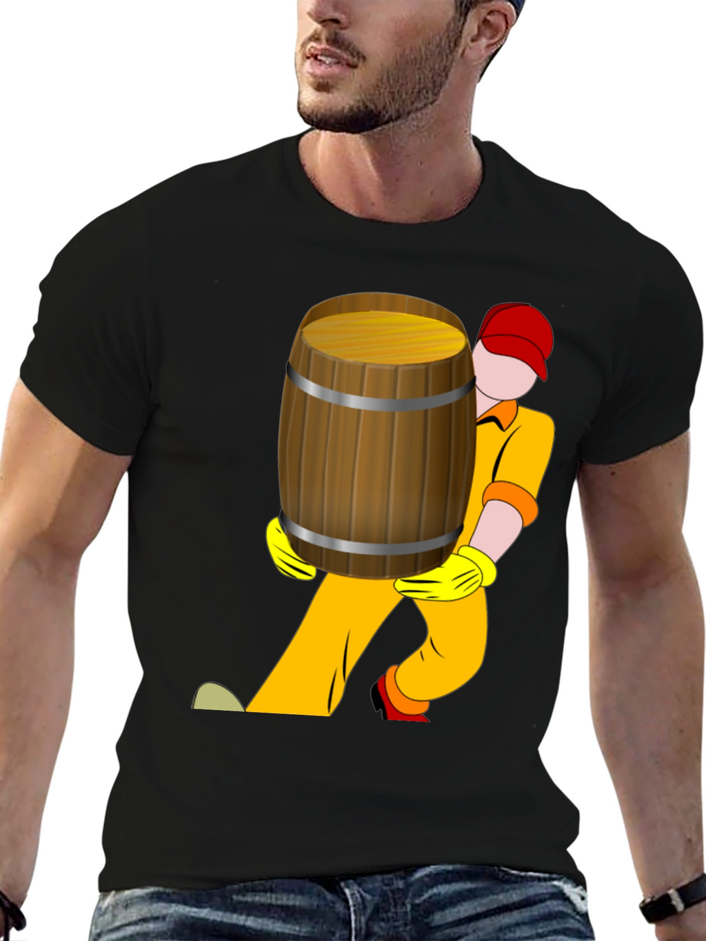 Humorous Beer Barrel Graphic Tee