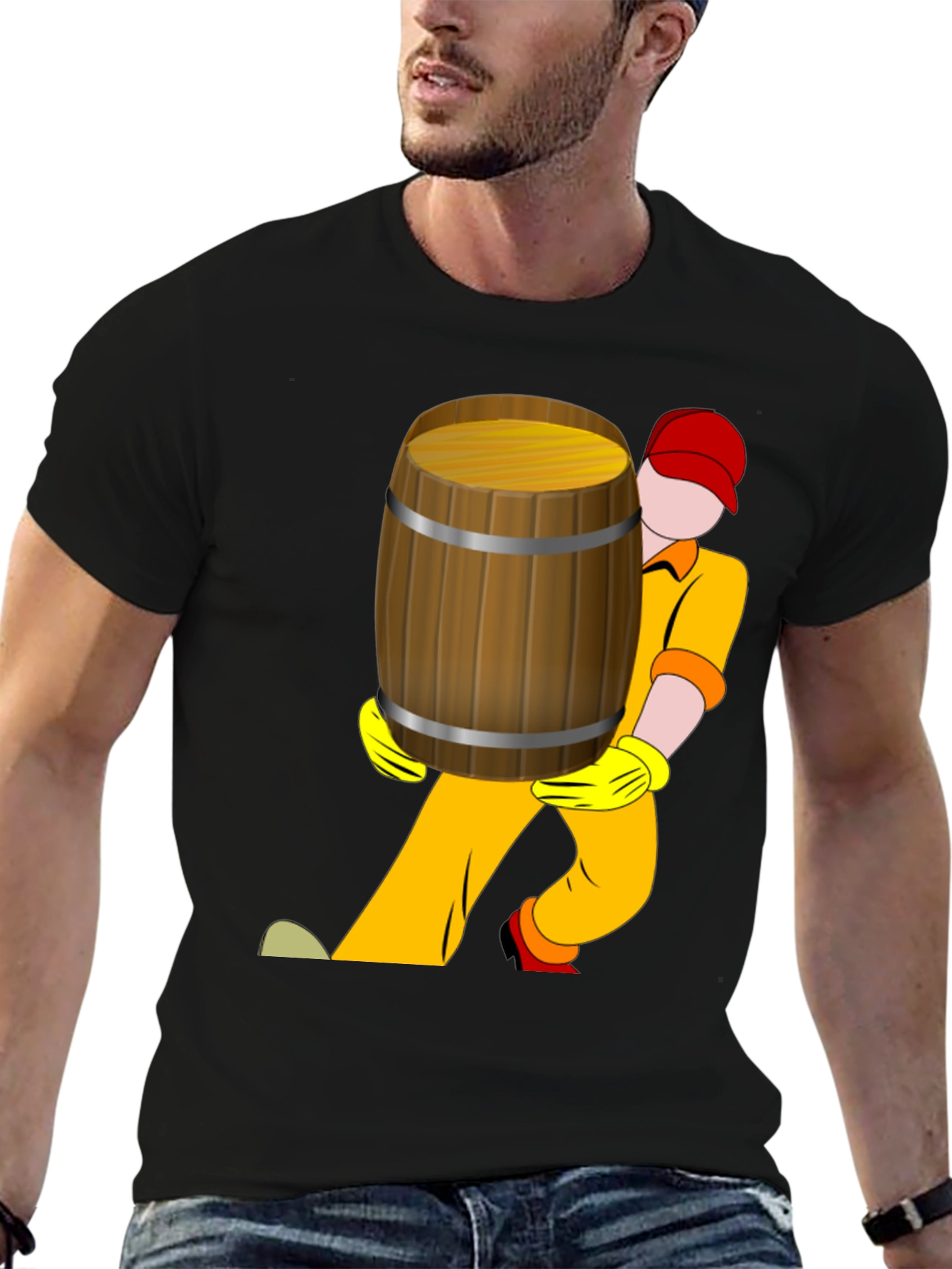 Humorous Beer Barrel Graphic Tee
