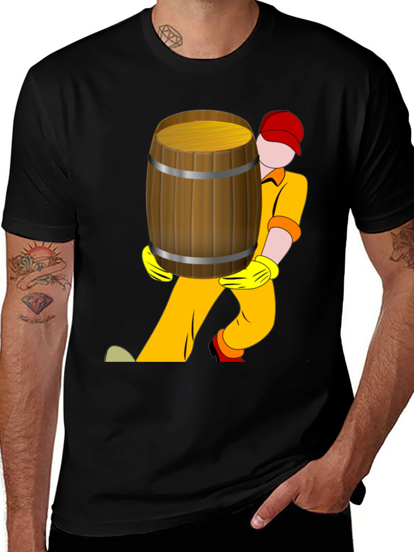 Humorous Beer Barrel Graphic Tee