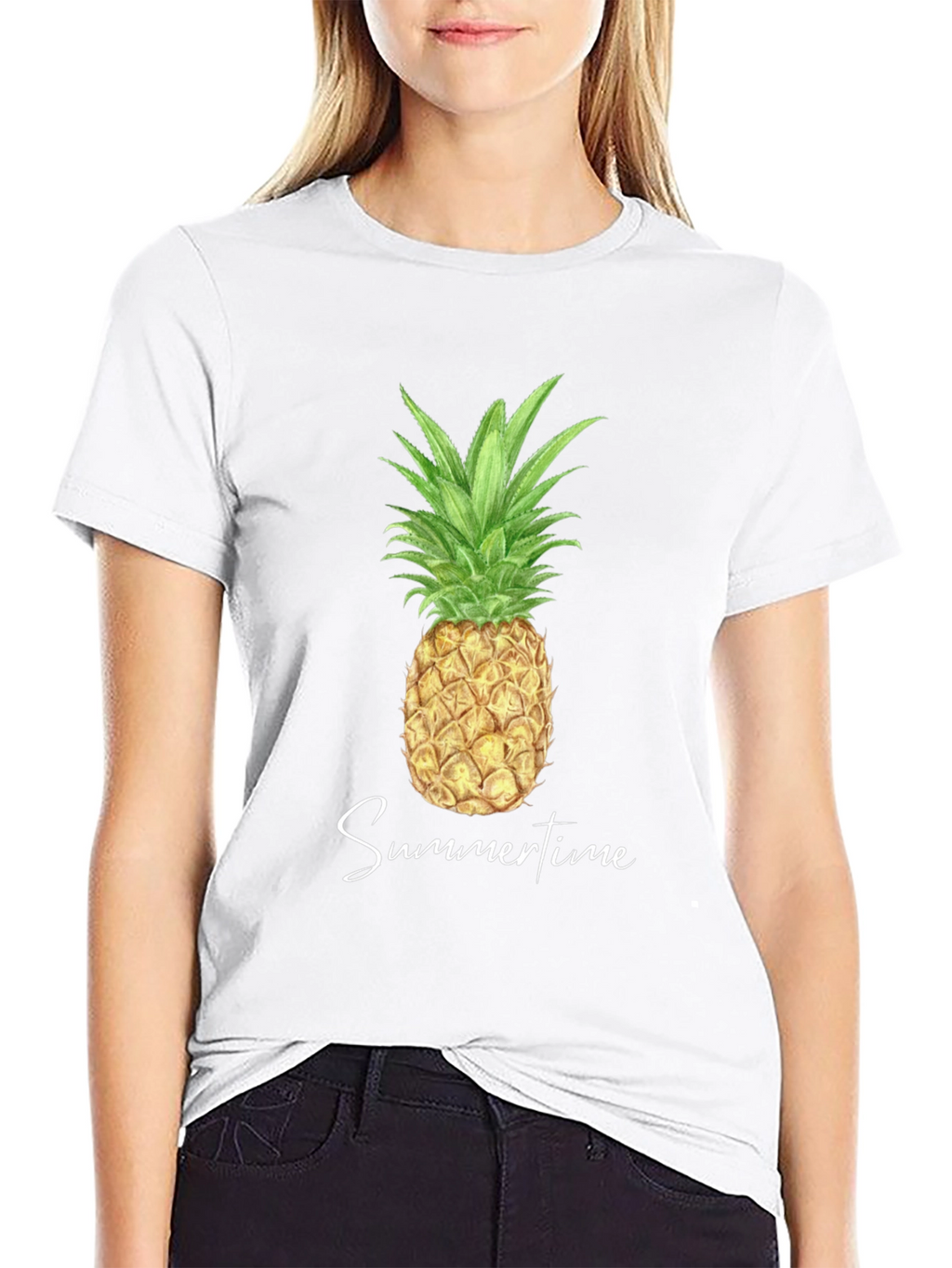 Pineapple Summertime Graphic Tee - Black