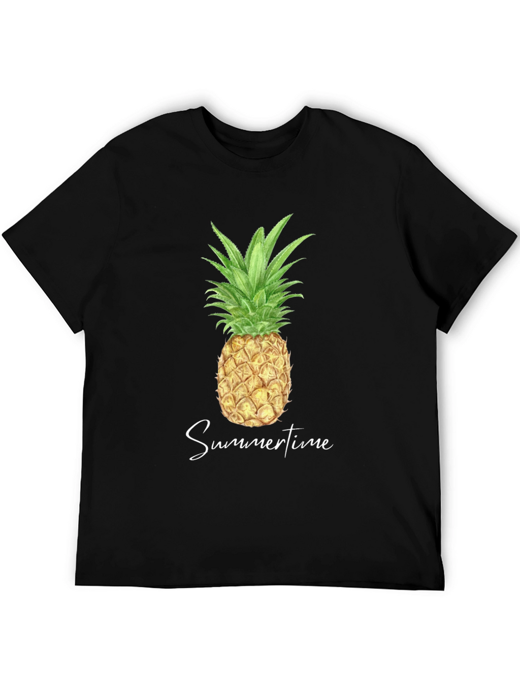 Pineapple Summertime Graphic Tee - Black