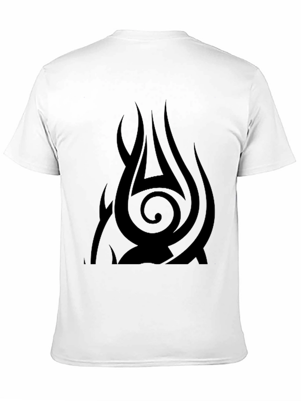 Tribal Flame Design Black T-Shirt