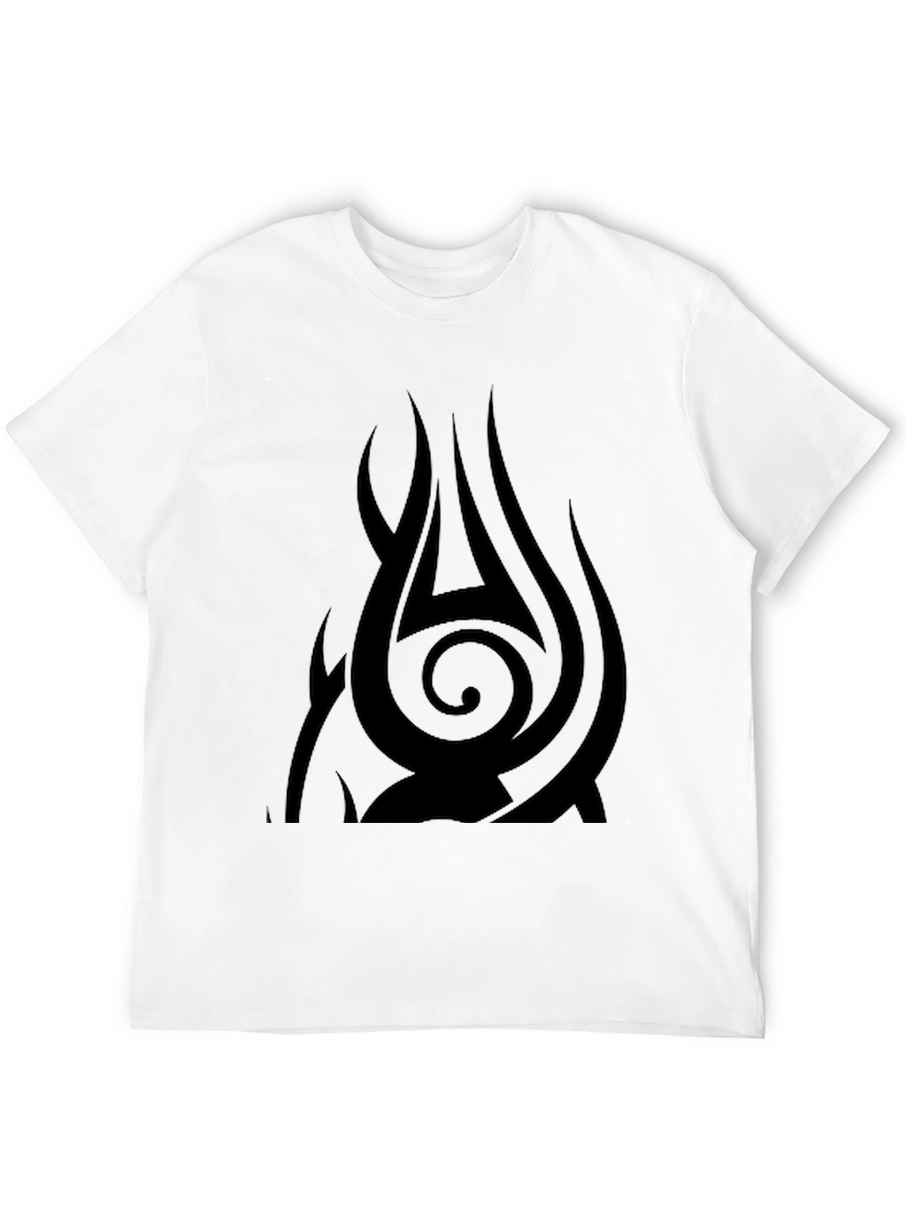 Tribal Flame Design Black T-Shirt