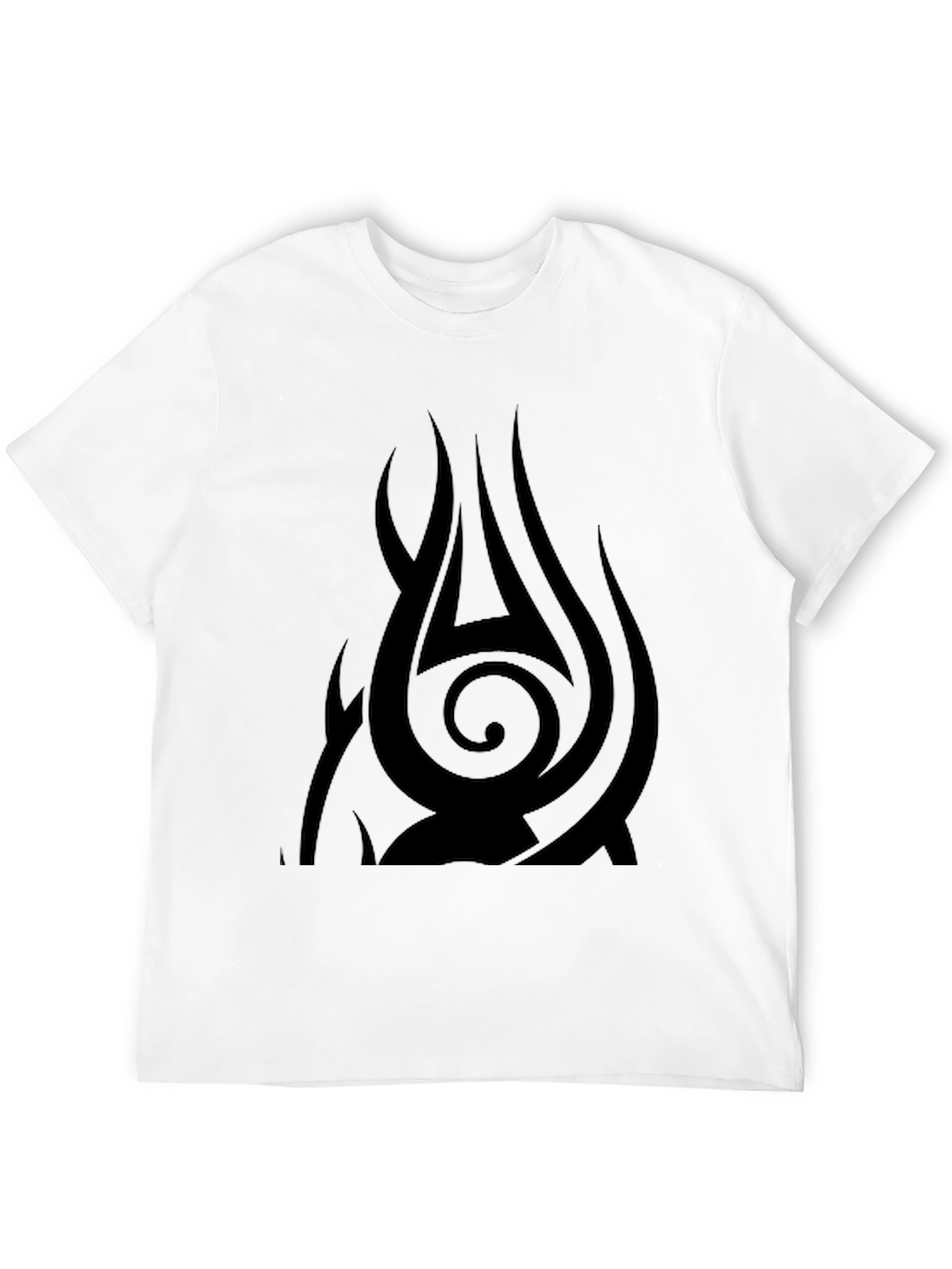 Tribal Flame Design Black T-Shirt
