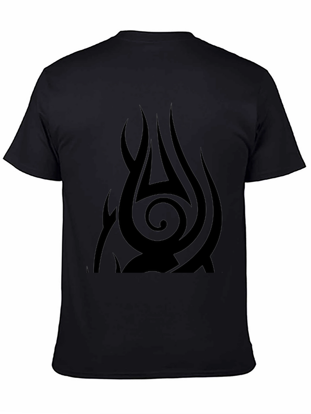 Tribal Flame Design Black T-Shirt