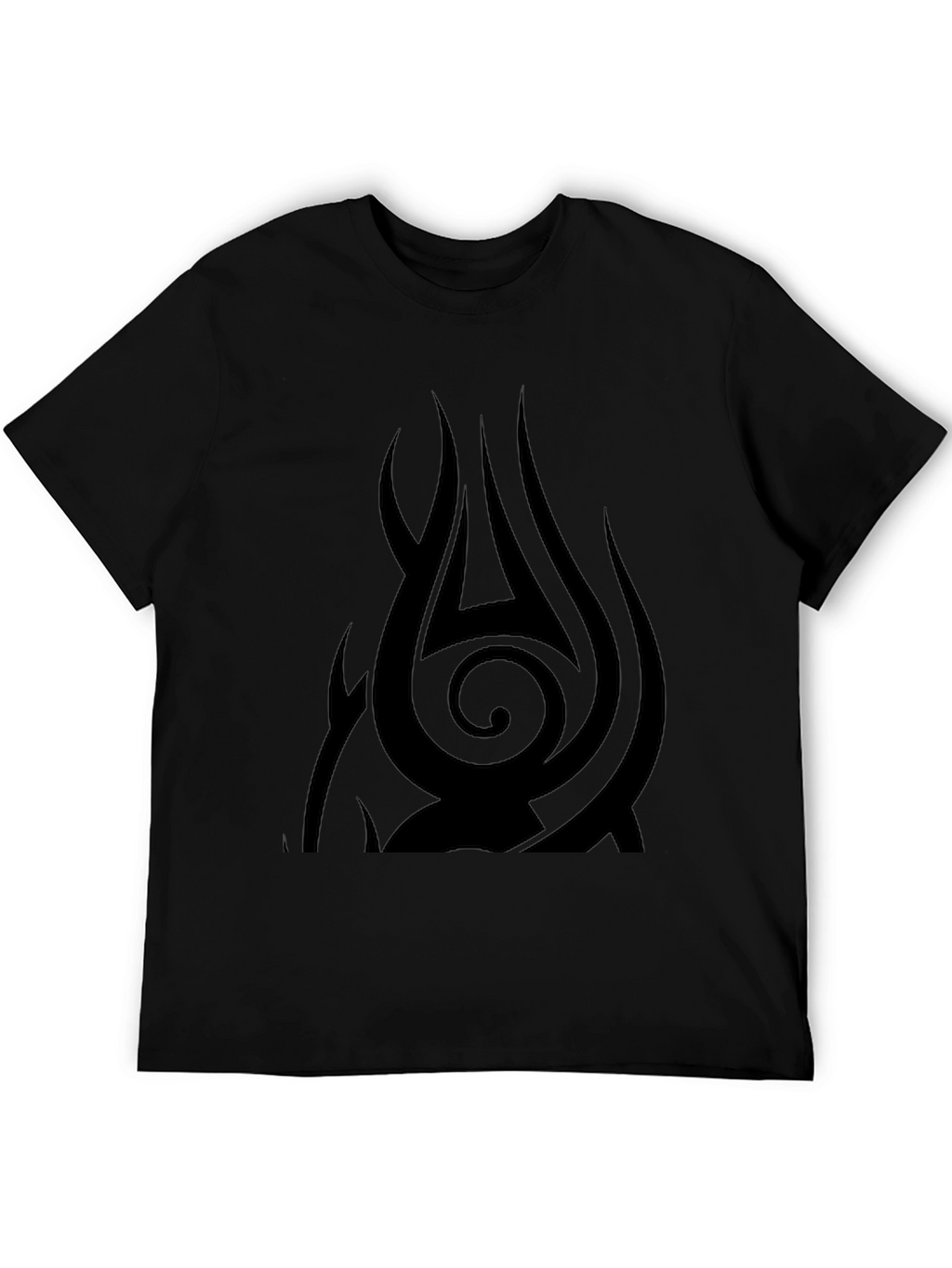 Tribal Flame Design Black T-Shirt