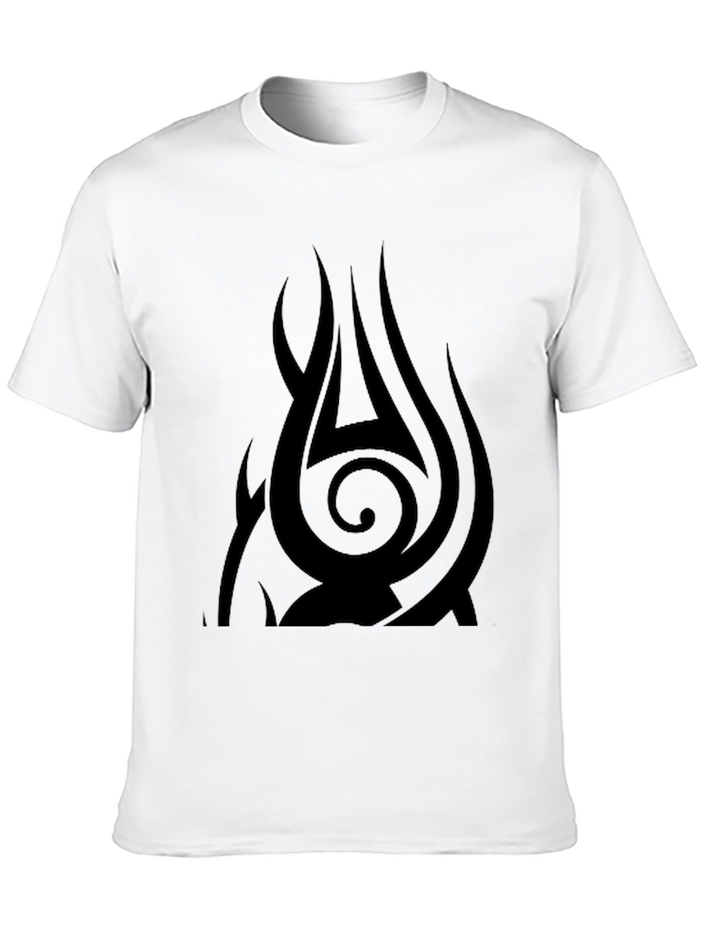 Tribal Flame Design Black T-Shirt