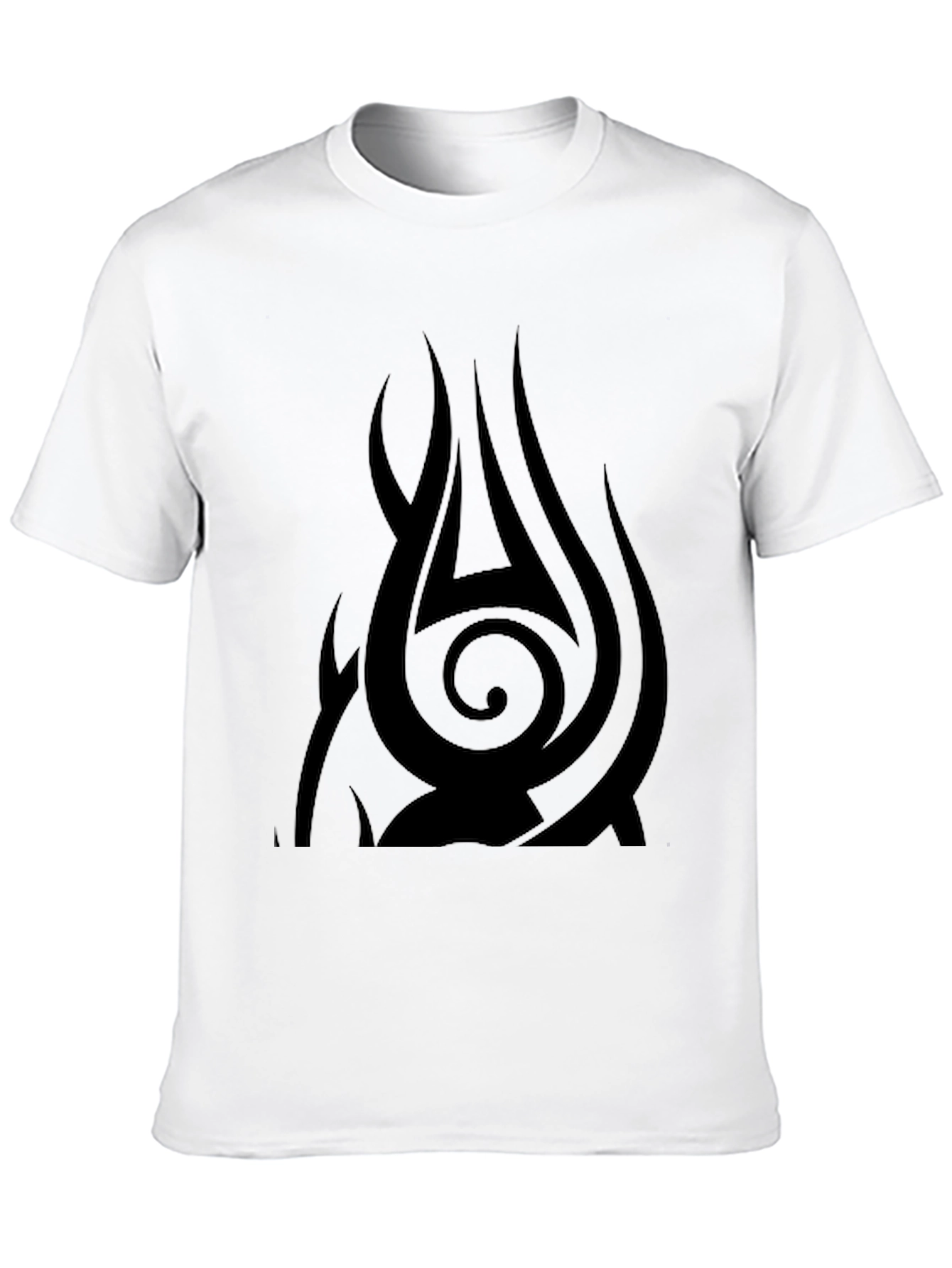 Tribal Flame Design Black T-Shirt