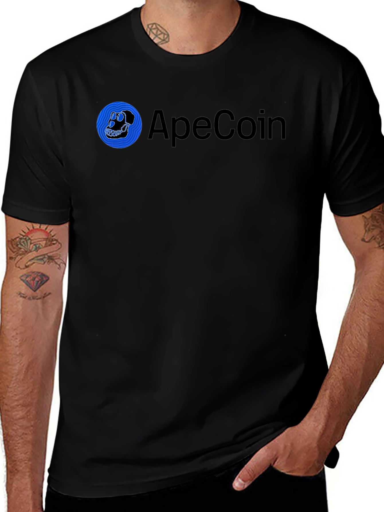 ApeCoin Black T-Shirt - Crypto Fashion