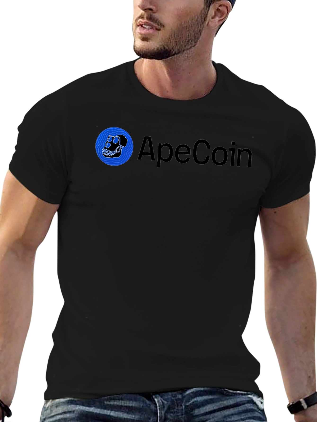 ApeCoin Black T-Shirt - Crypto Fashion