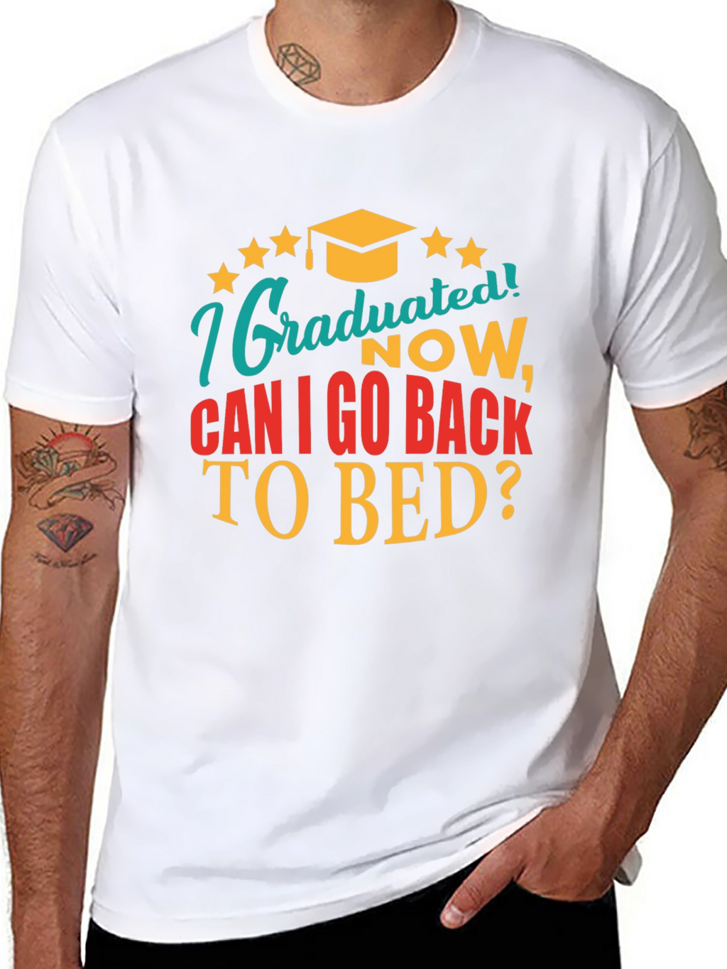 Graduated Now Can I Go Back to Bed Tee