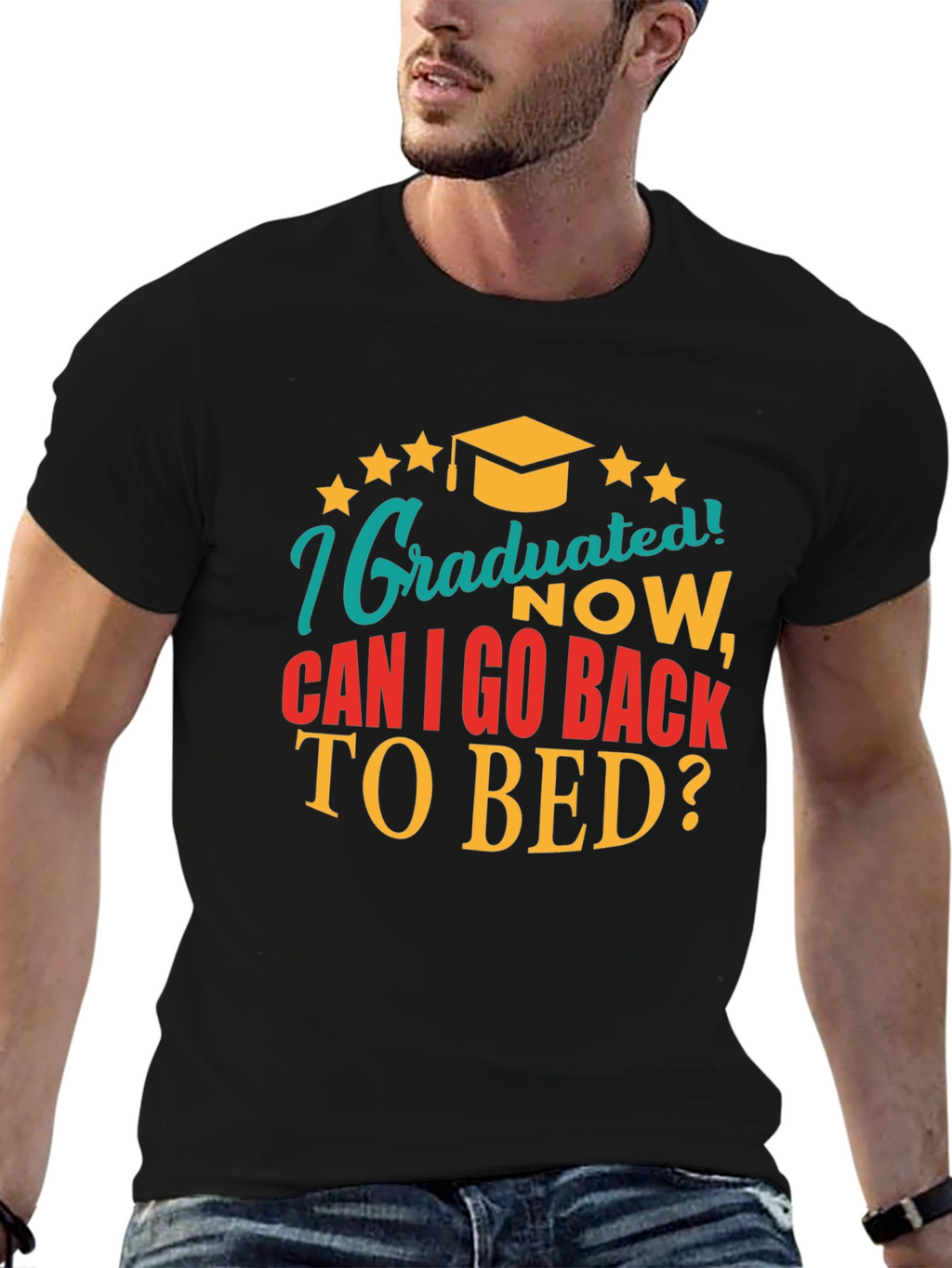 Graduated Now Can I Go Back to Bed Tee