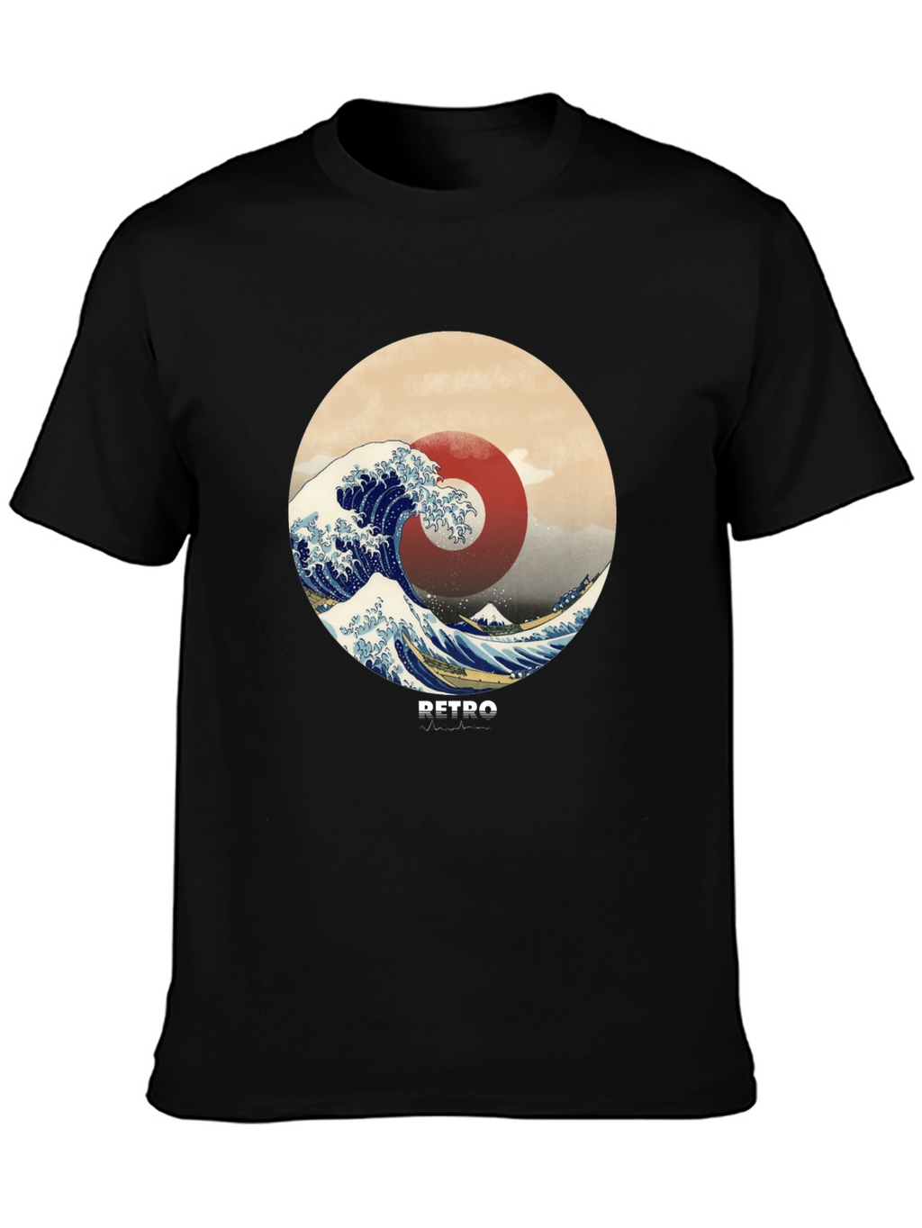 Retro Wave Graphic Tee - Stylish Casual Comfort