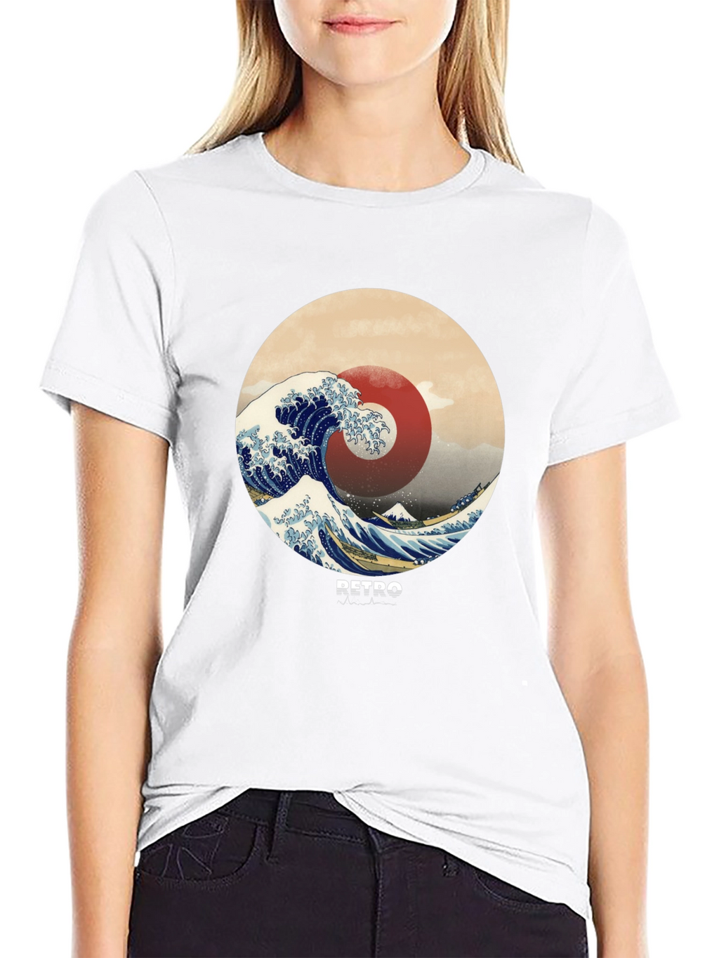 Retro Wave Graphic Tee - Stylish Casual Comfort