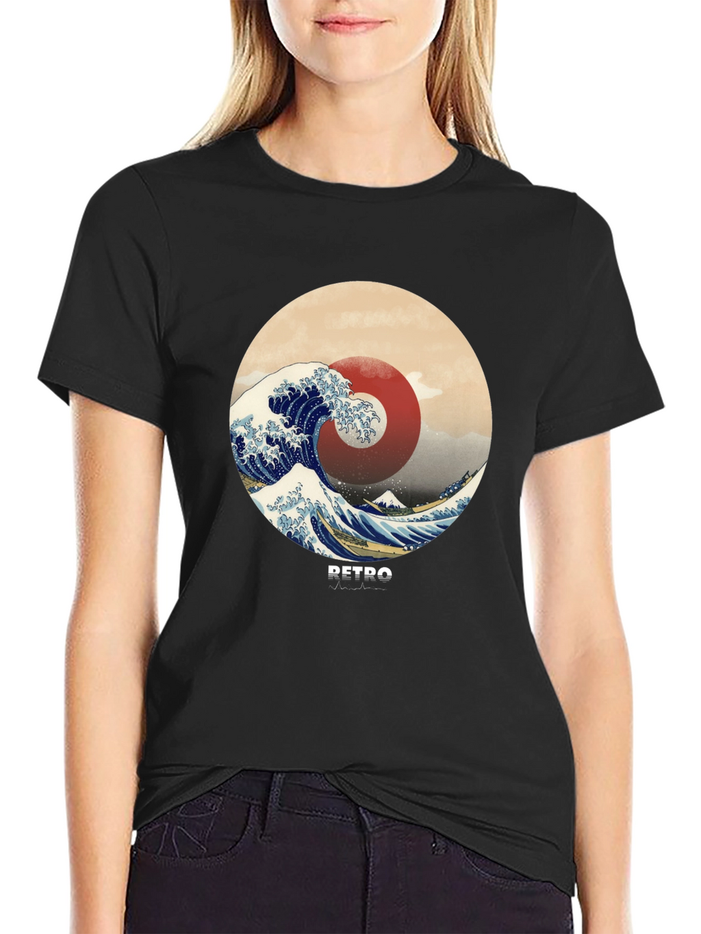 Retro Wave Graphic Tee - Stylish Casual Comfort