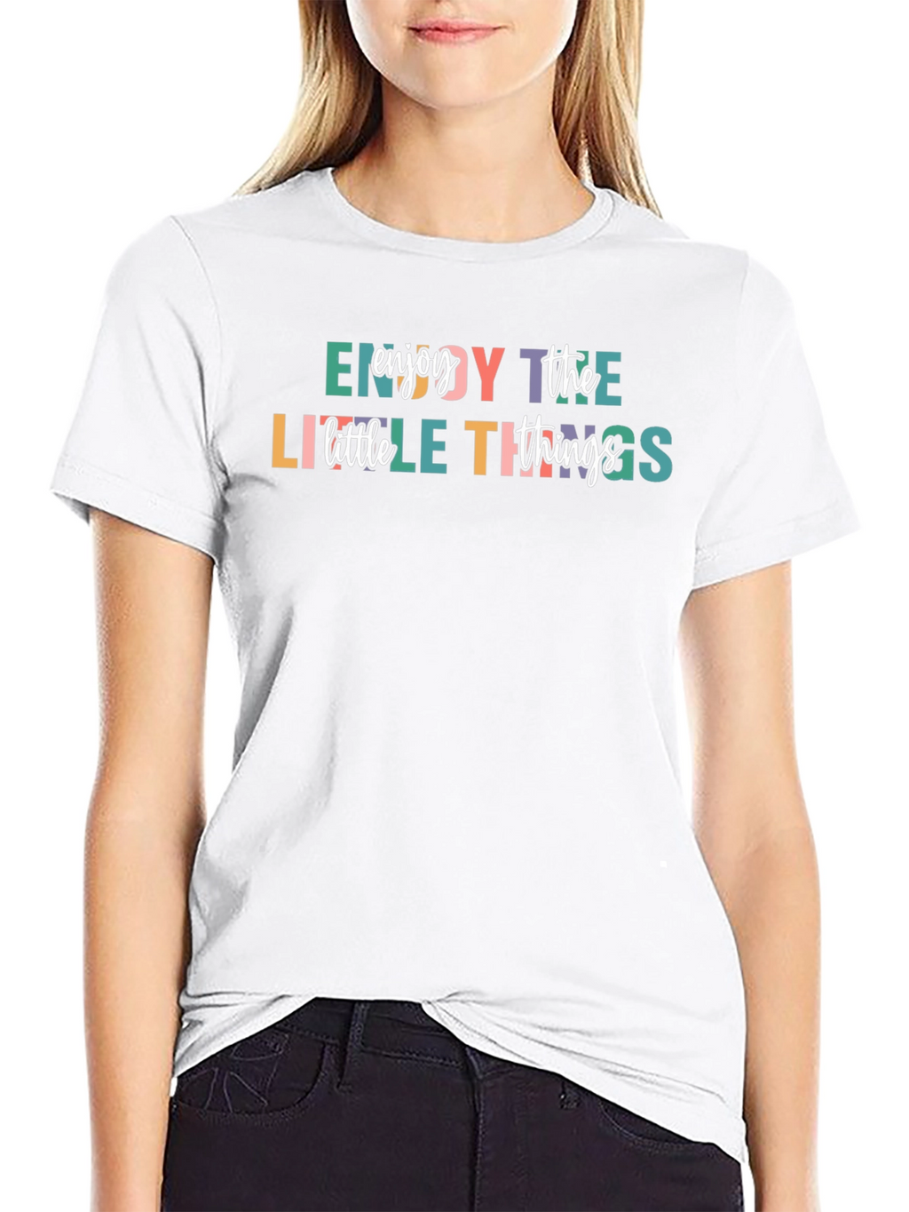 Enjoy the Little Things Graphic Tee - Black
