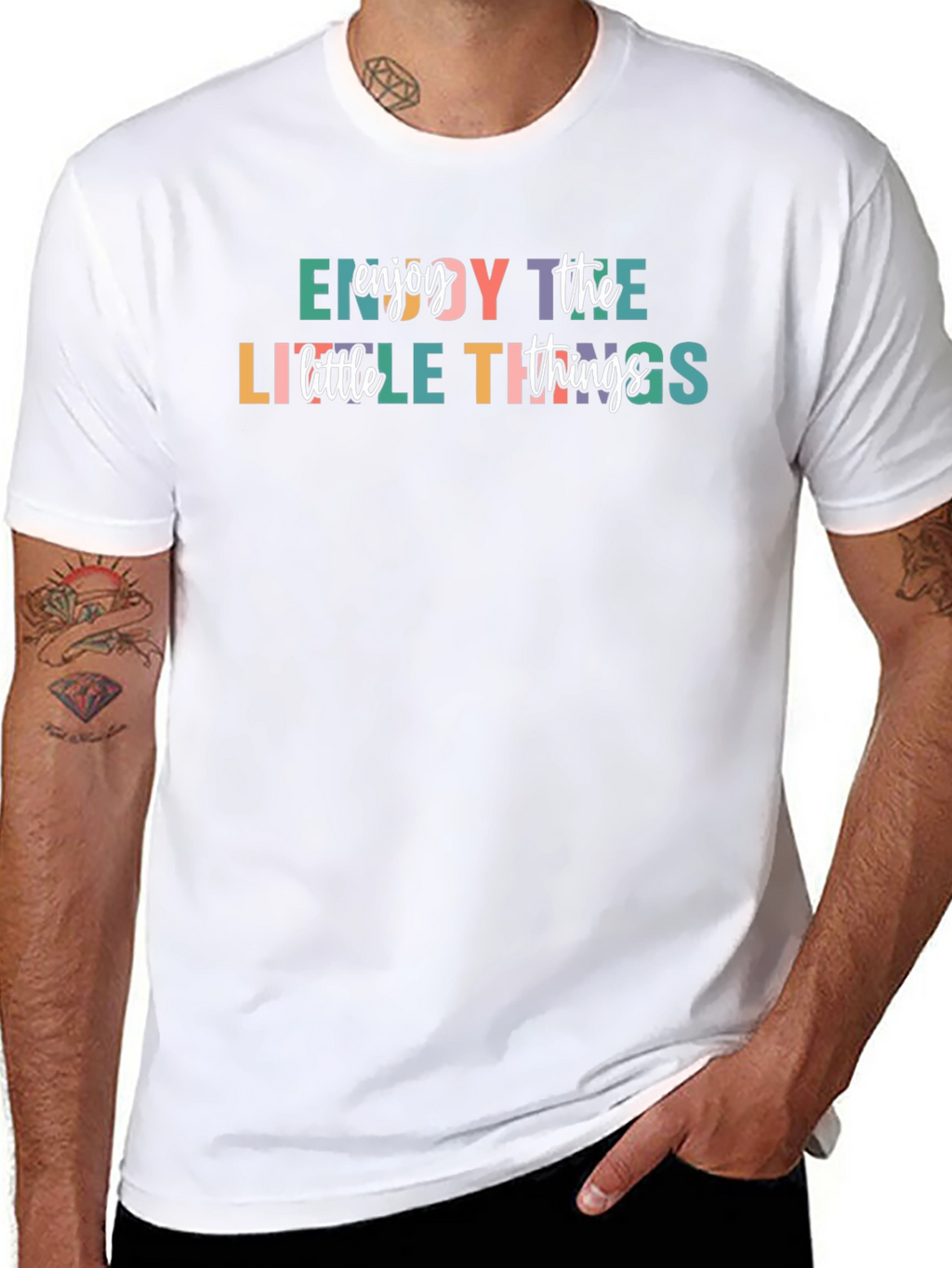 Enjoy the Little Things Graphic Tee - Black