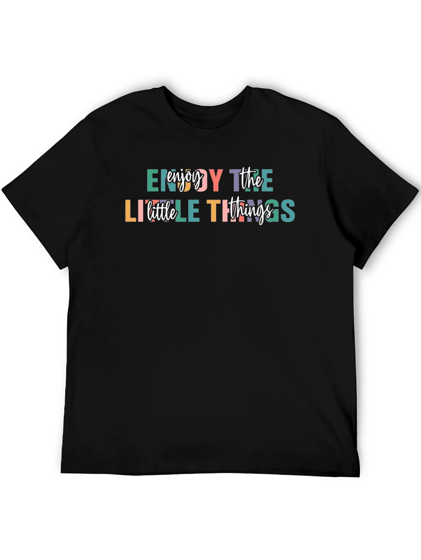 Enjoy the Little Things Graphic Tee - Black