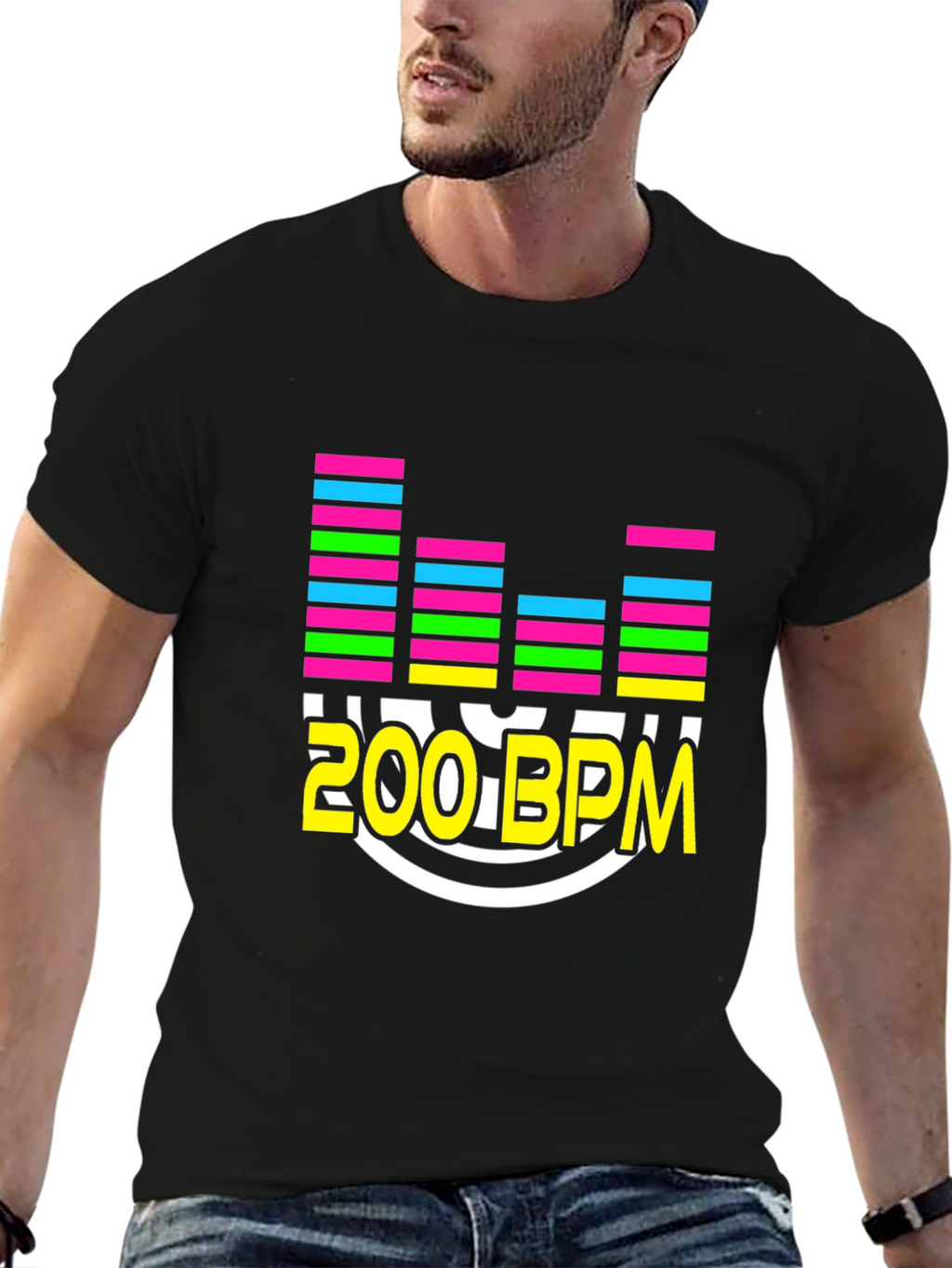 200 BPM Music Lover Graphic T-Shirt