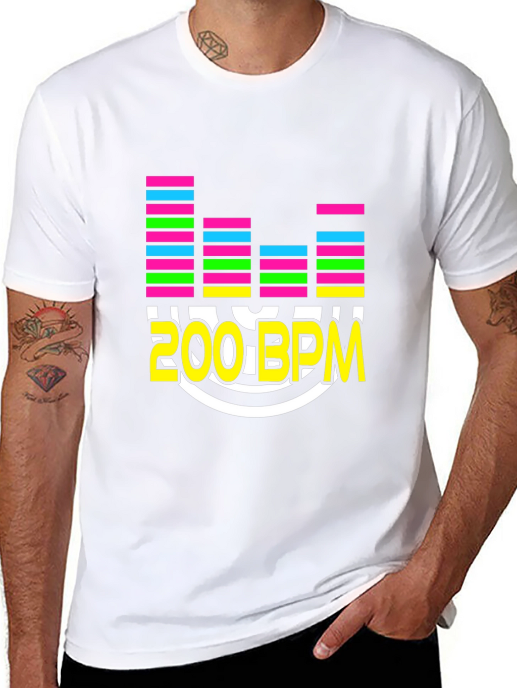 200 BPM Music Lover Graphic T-Shirt