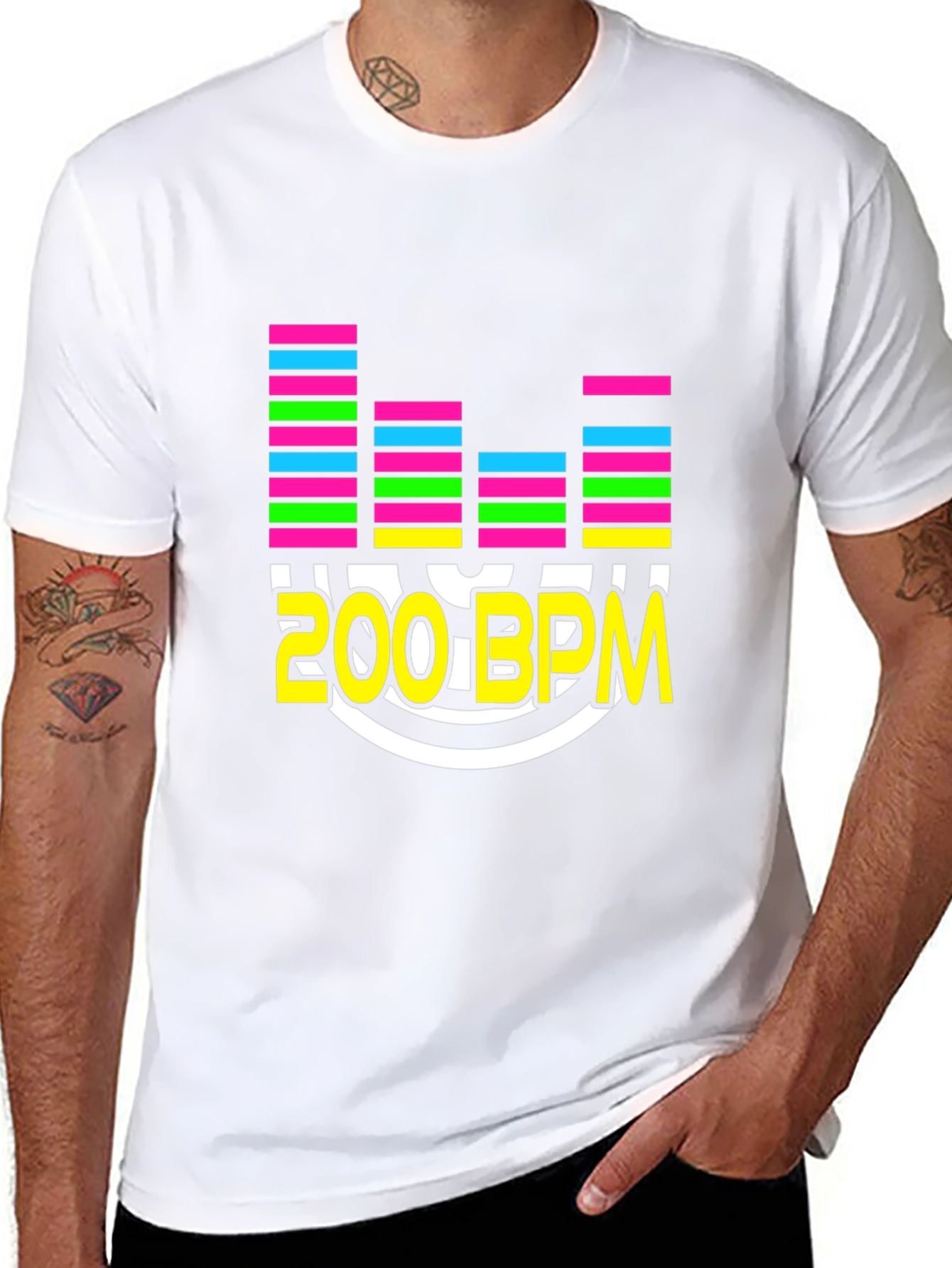 200 BPM Music Lover Graphic T-Shirt