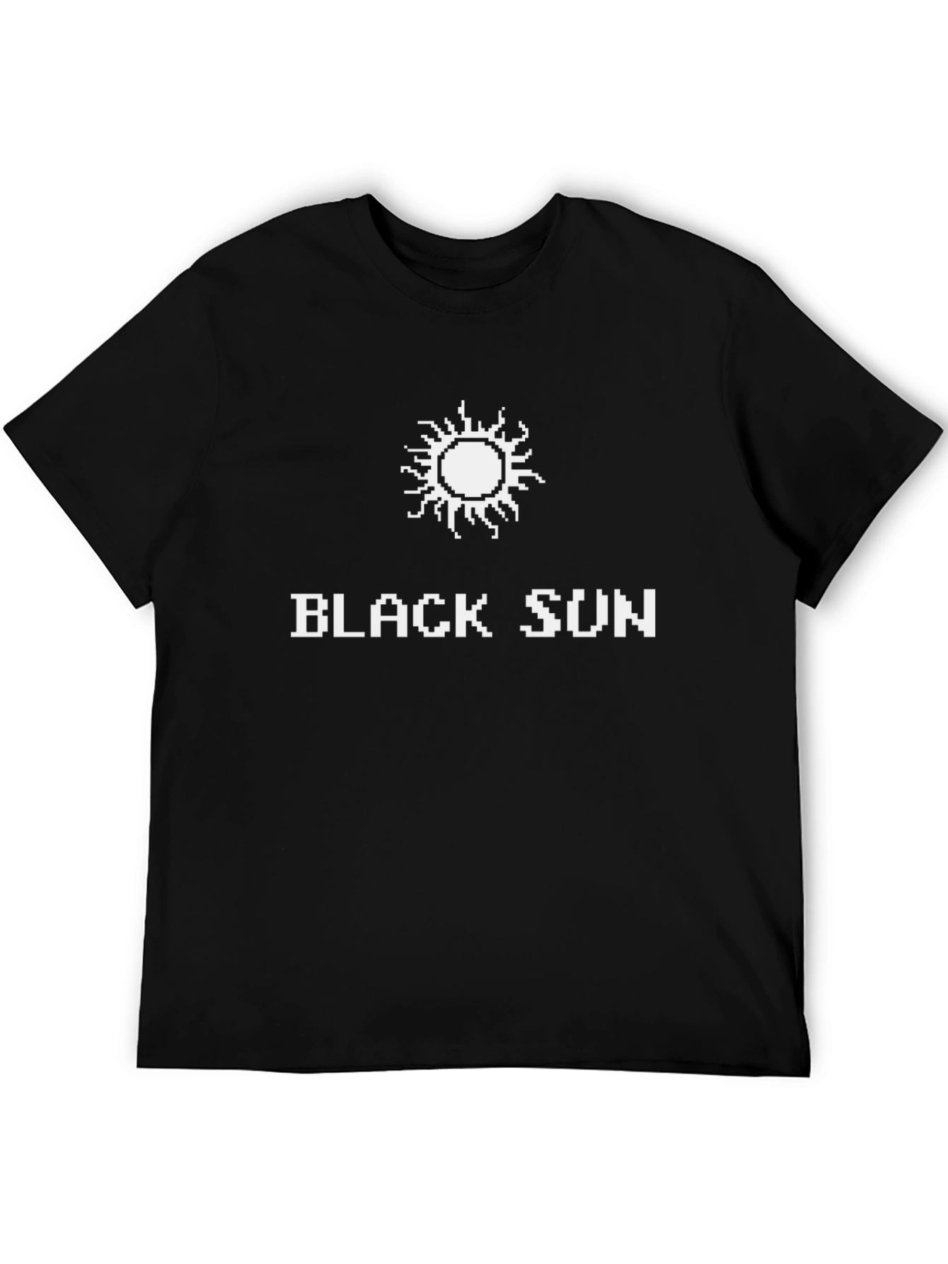 Black Sun Graphic Tee - Pixel Art Style
